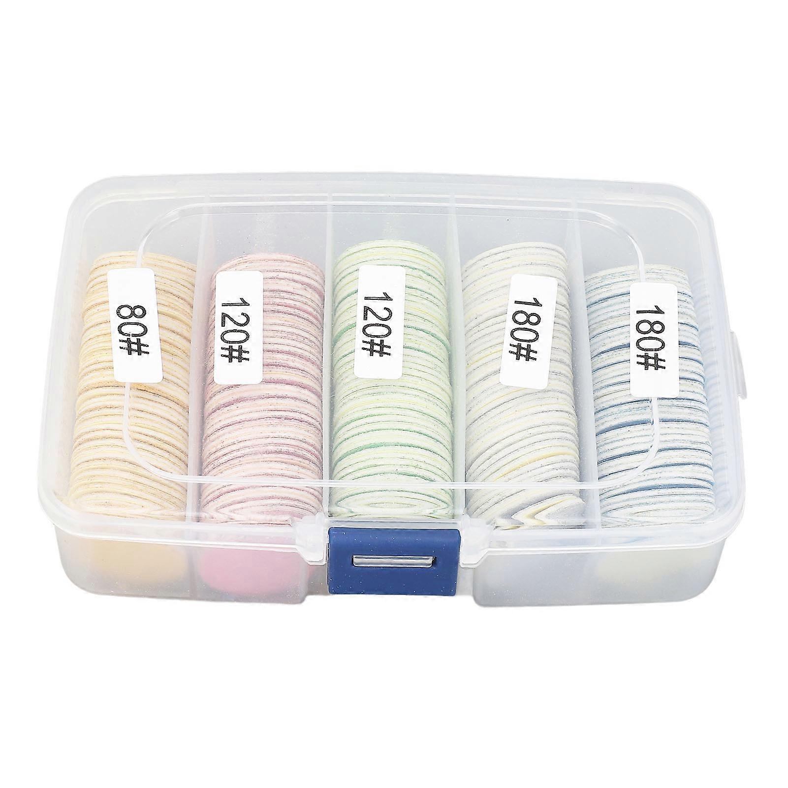 200 Pcs 25mm Sandpaper Nail Buffer Discs for Callus Remover