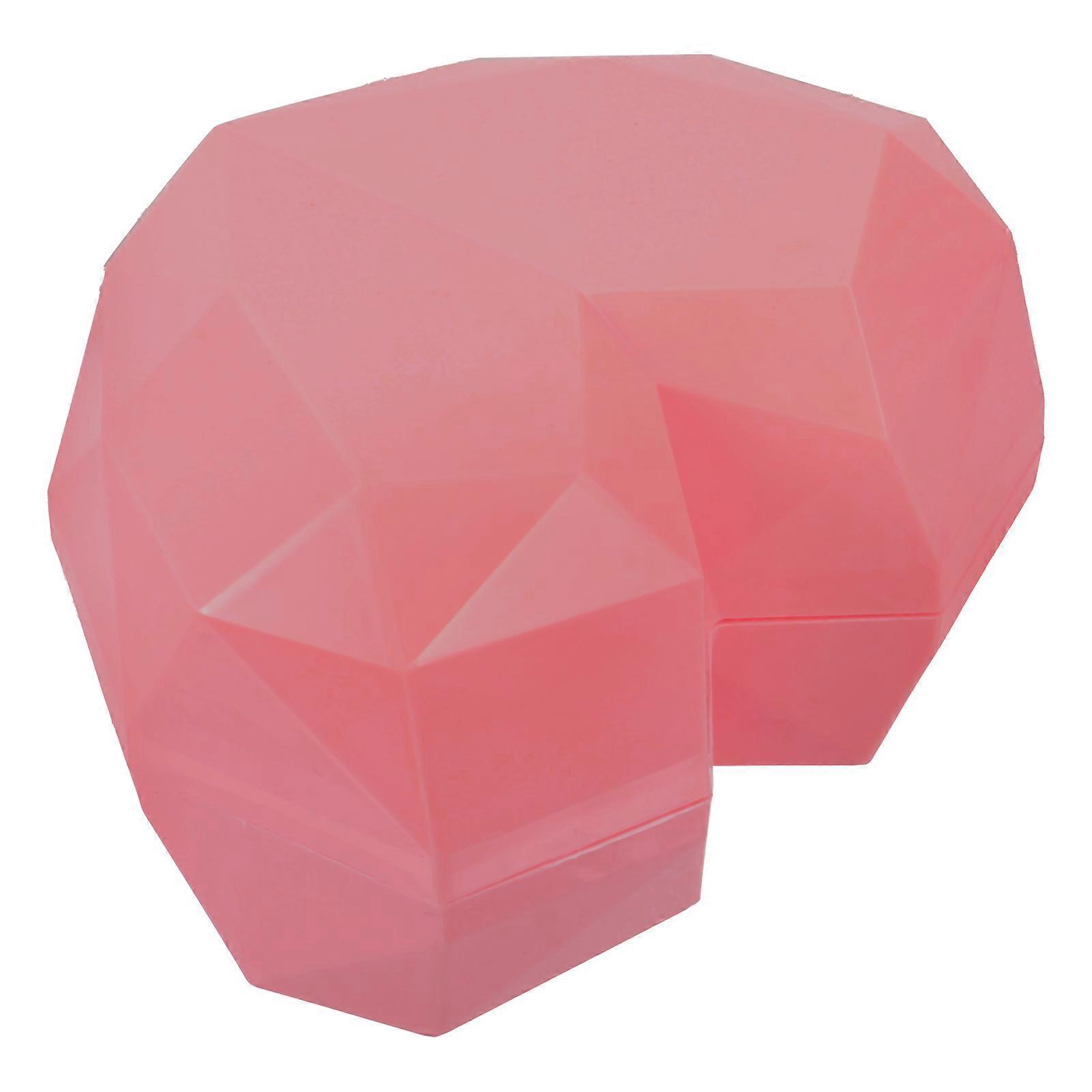 عيد الحب زهرة مربع التعبئة والتغليف على شكل قلب ABS الوردي هدية مربع مع وضع مستقر 1 مجموعة