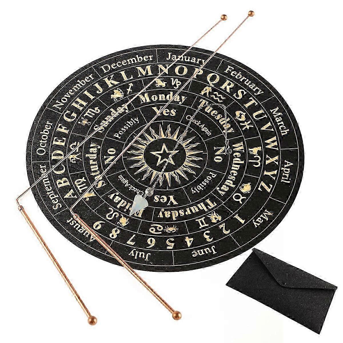 Copper Dowsing Rods - 2PCS Divining Rods+Dowsing Pendulum + Divination Mat- Divining Water, Treasure z