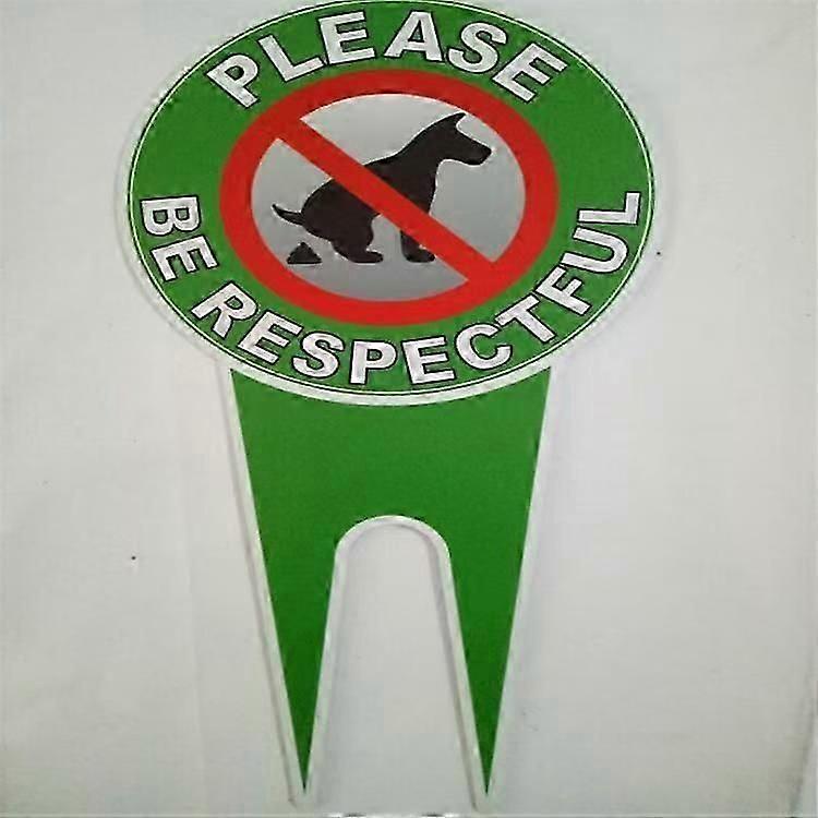 2ピース 犬のうんち禁止標識 敬意を持って行動してください 犬のうんち禁止 芝生標識 犬のうんち禁止 庭標識 犬のうんちを止めよう 犬のうんちを止めるための標識