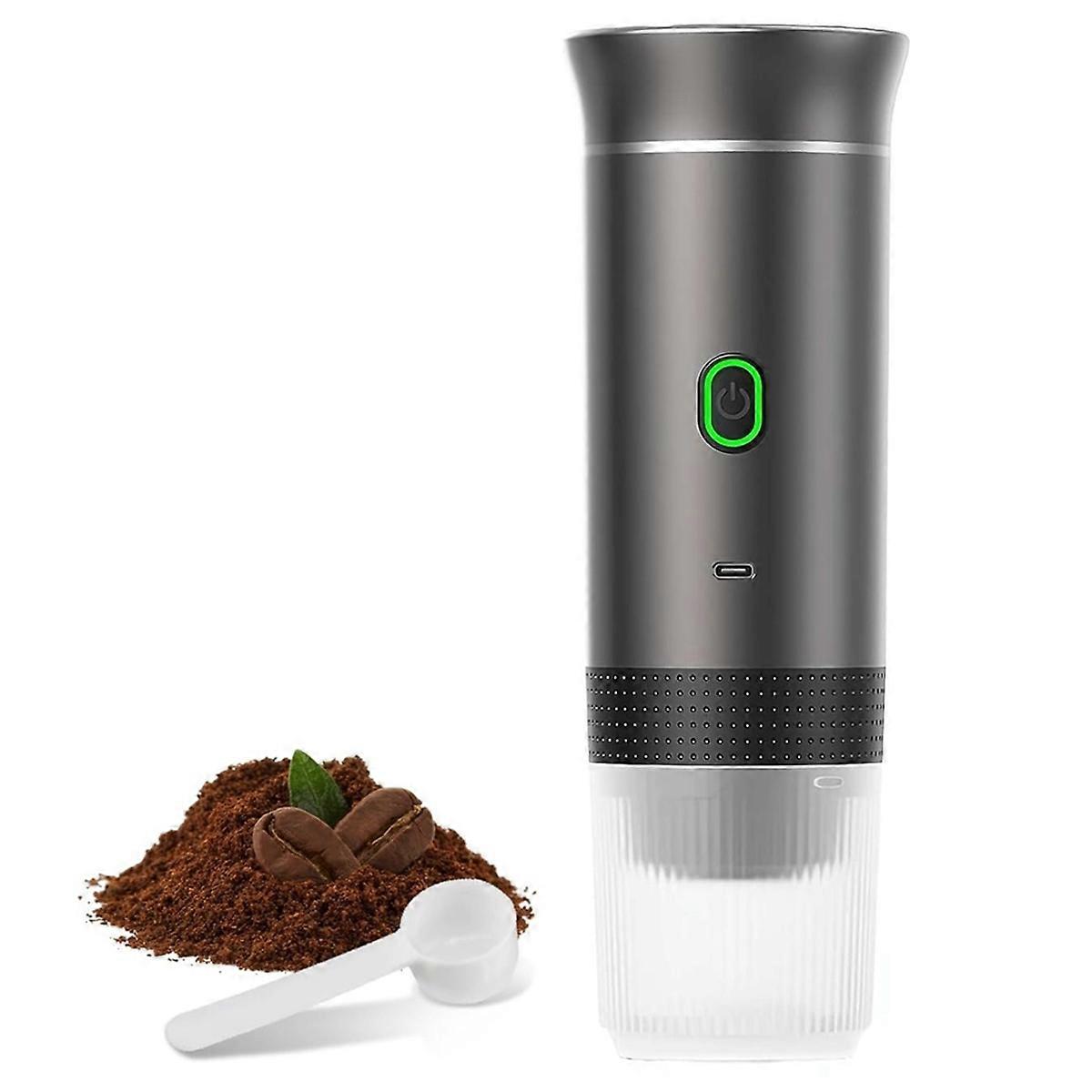 Electric Portable Espresso Coffee Machine Camping Coffee Maker Grey