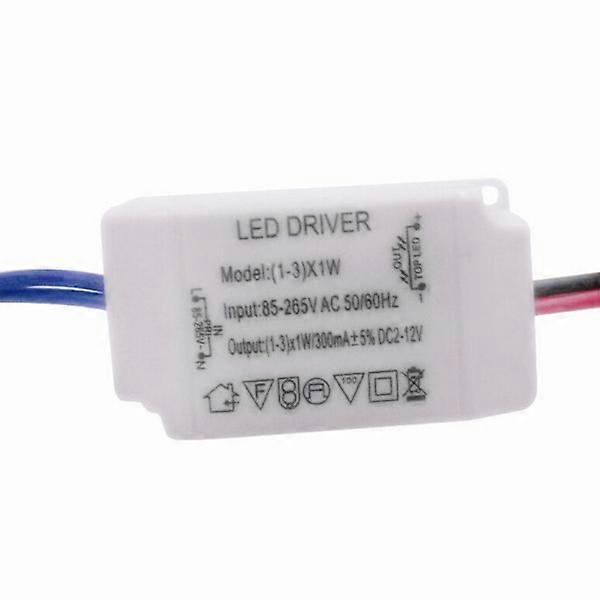 Simple AC 85V-265V to DC 12V LED Electronic Transformer Power S White one size