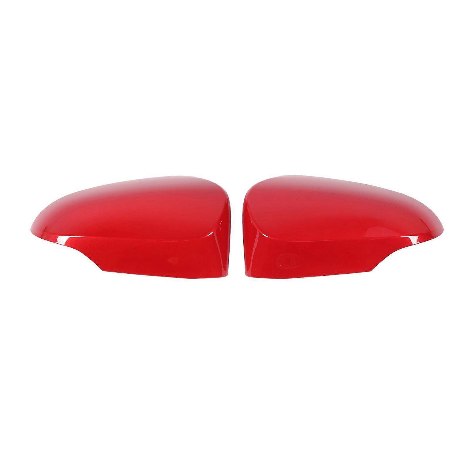 Pair of Rearview Mirror Cover Cap 87945-02420 High Strength Weather Proof Left Right Car Exterior Door Mirror Cap Red