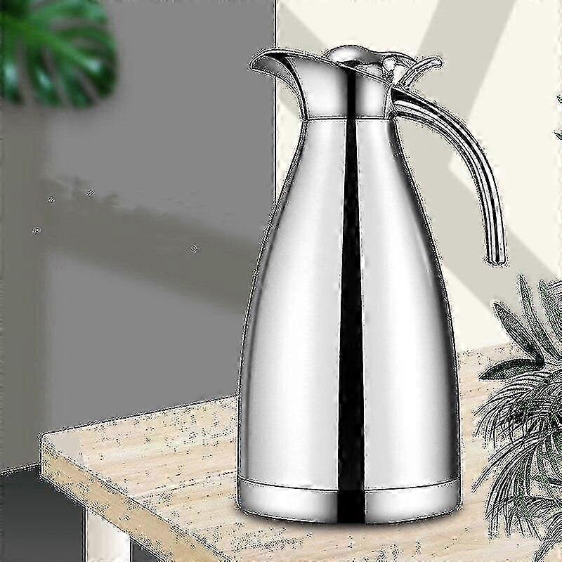 Stainless Steel Insulated Pot, 2L Large-Capacity Thermos, Double-Wall Vacuum Household Kettle