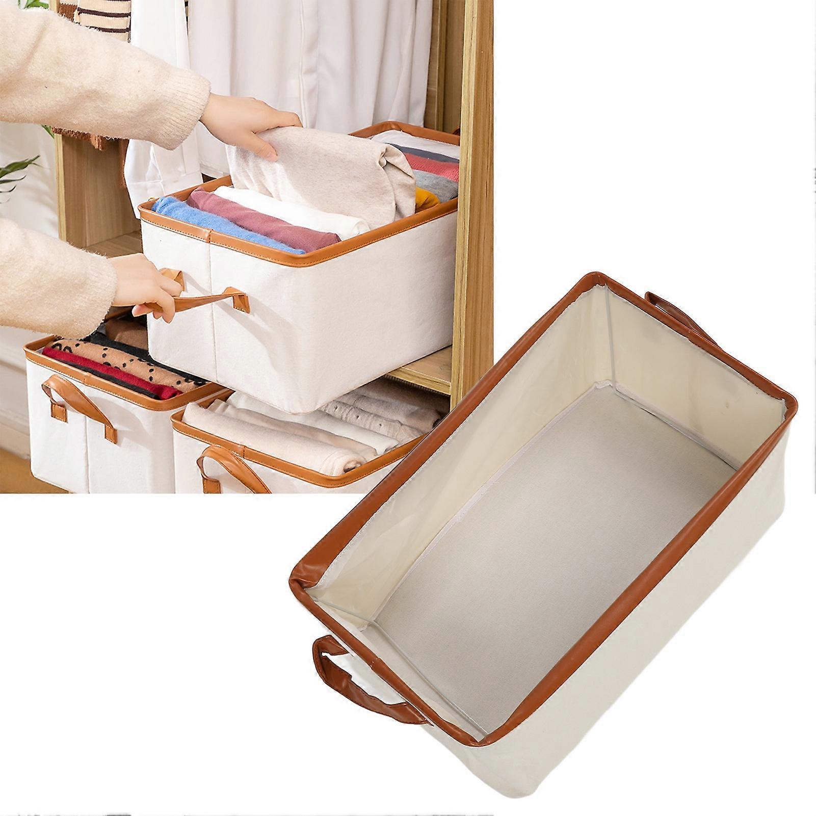 Foldable Cotton Linen Clothes Storage Bin Drawer Organizer Box