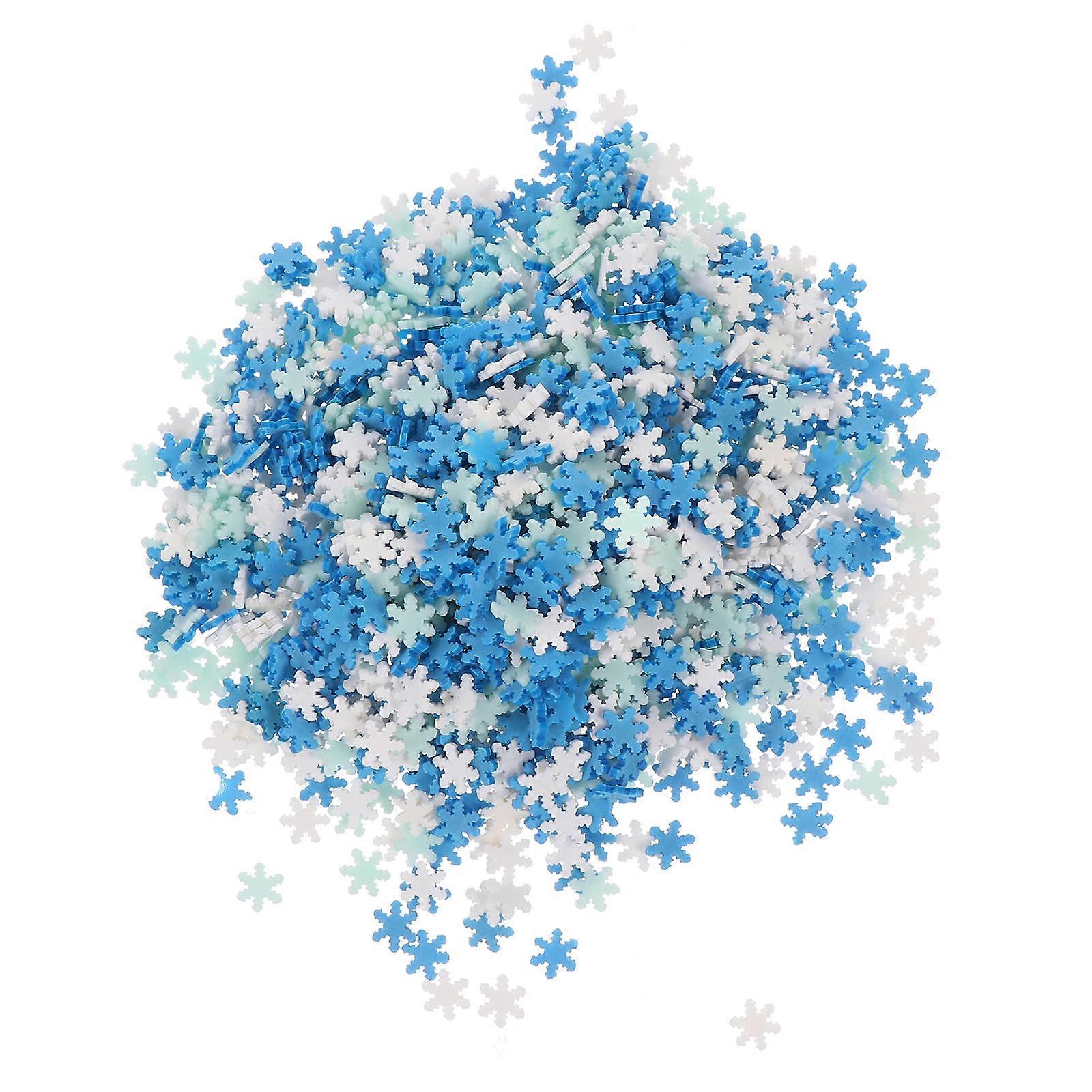 DIY Manicure Pieces with Snowflake Patterns for Decoration Assorted Color Lightweight Polymer Clay