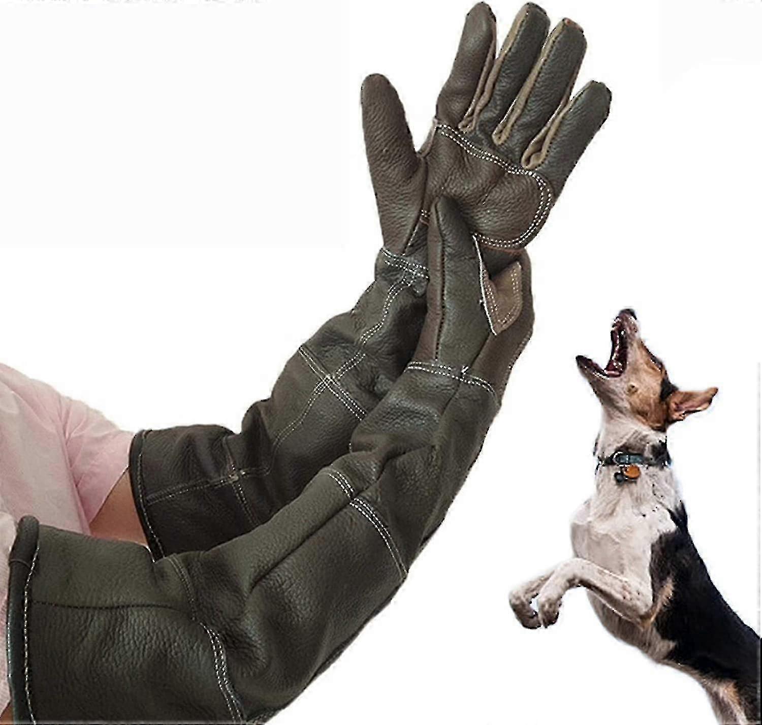 Anti biting gloves for pets leather scratch protection