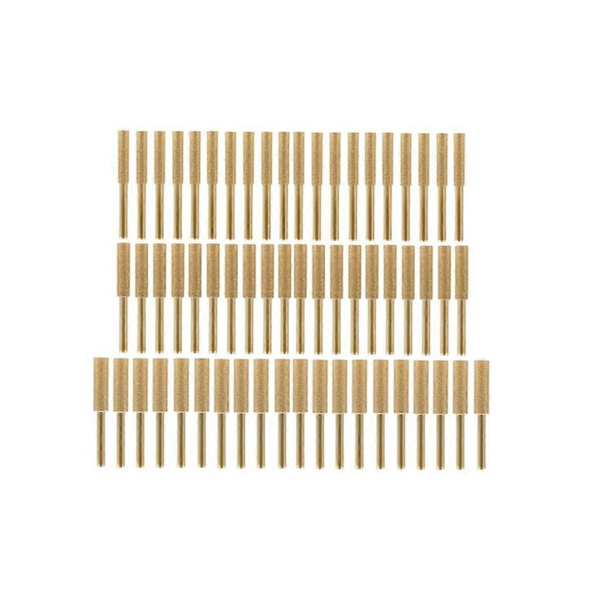 60 Pcs Titanium Plated Grinding Tool Diamond Chainsaw Sharpener Bits High Hardness Chainsaw Sharpen