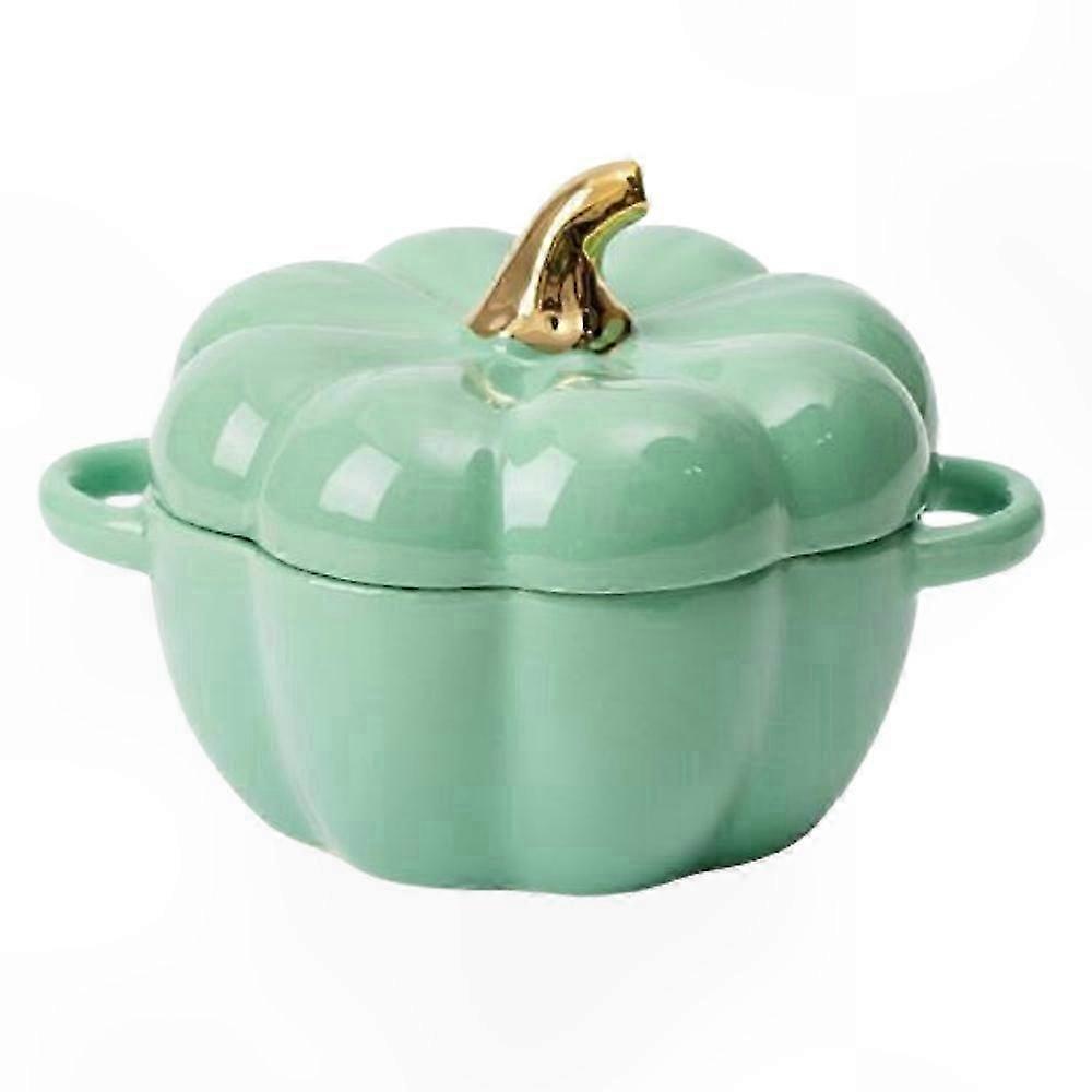 Pumpkin-Shaped Oven Safe Bowls with Lids, 15 Oz Soup Ramekins for Baking and Serving
