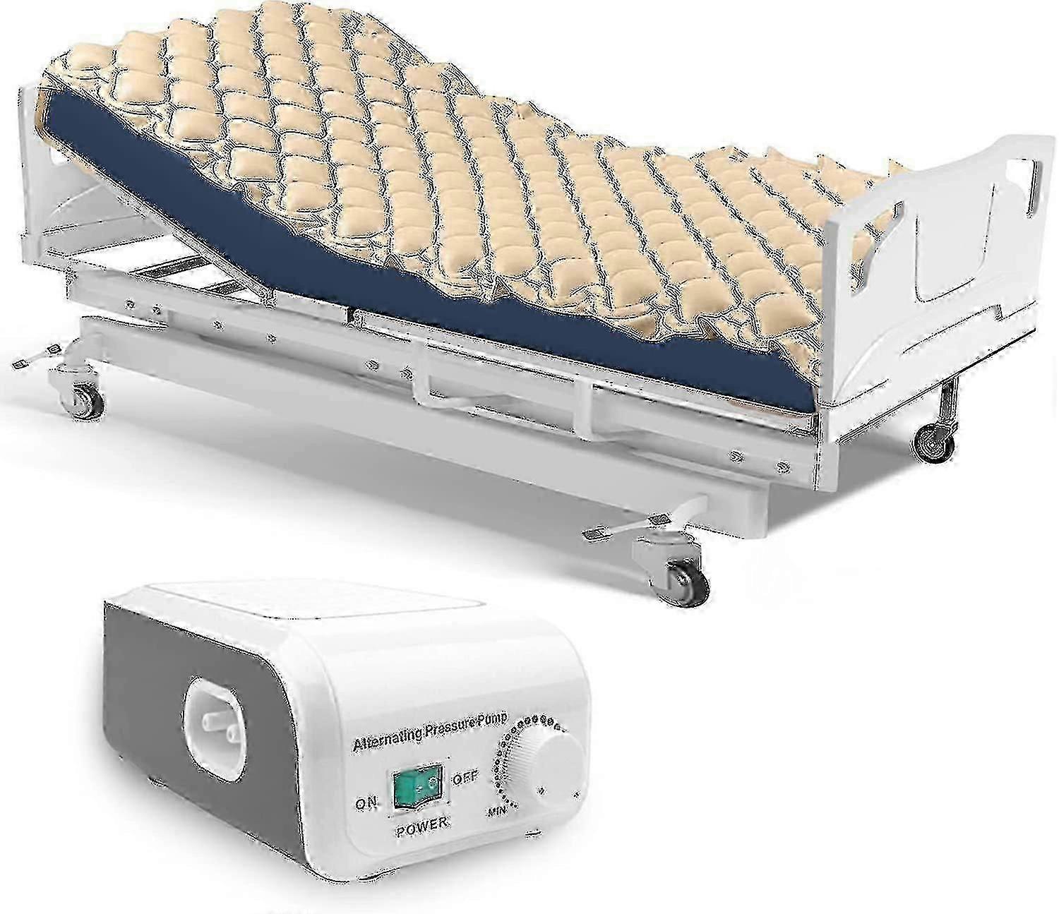 用于褥疮的交替压力床垫，用于预防医院床位疮的床垫包括充气气垫和静音泵，用于床位