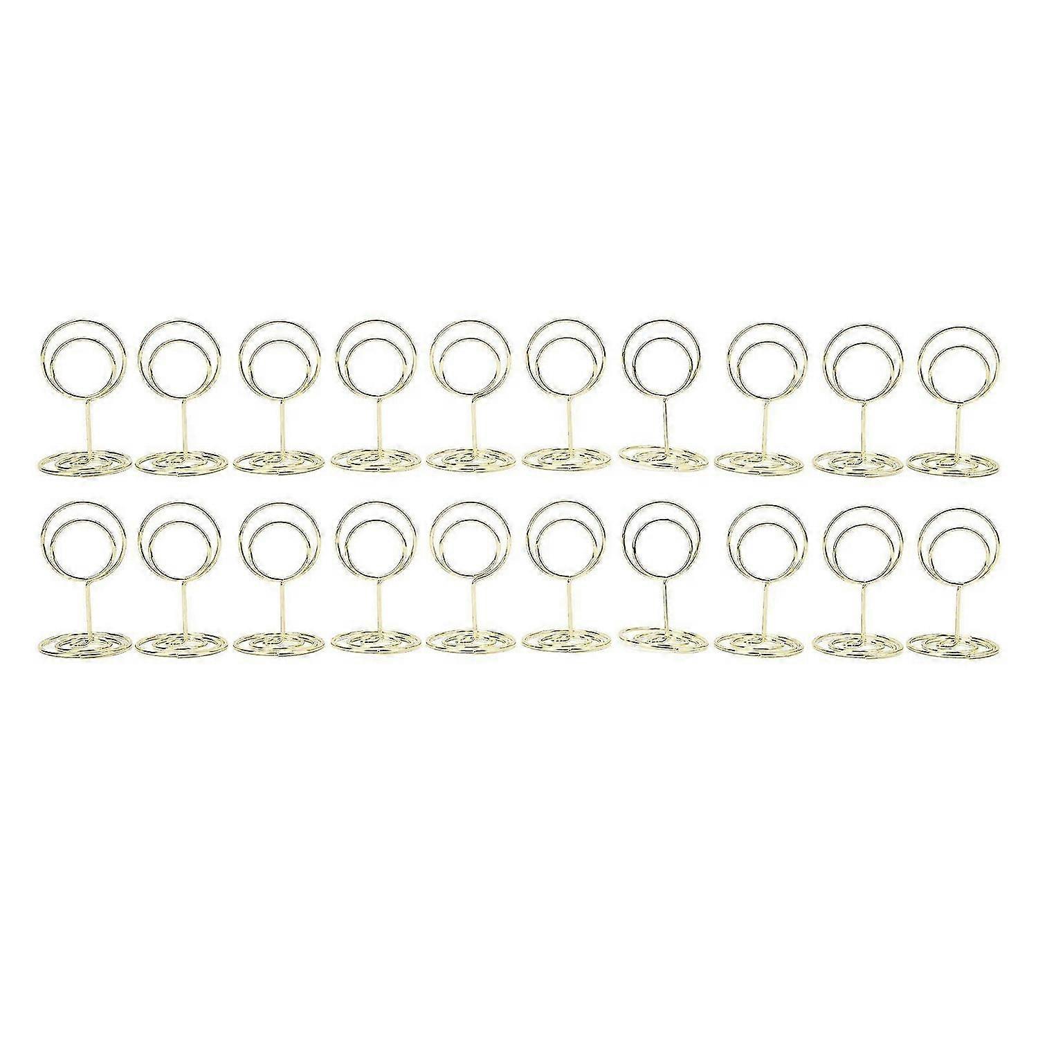 2025 Latest Model 20Pcs Table Number Stands Round Shaped Stable Electroplated