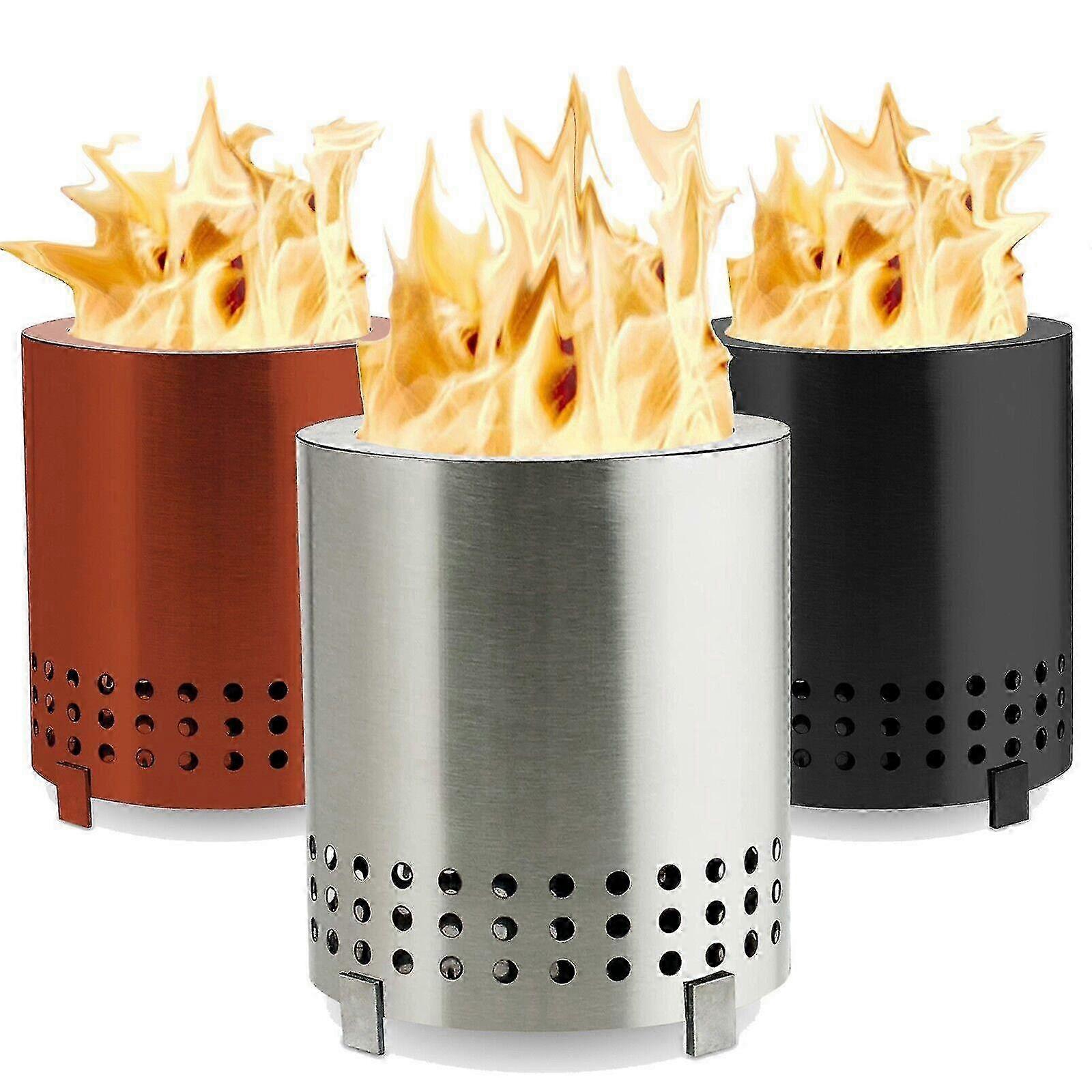 Compact Outdoor Tabletop Fire Pit with Stand - Low Smoke Design for Patio & Garden