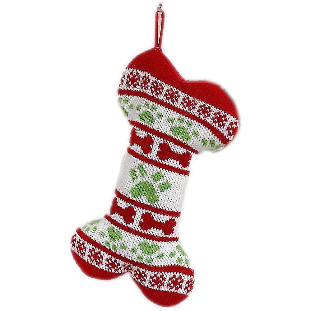 jule strikket hund strømper, bein / fisk form kjæledyr strømper for hunder