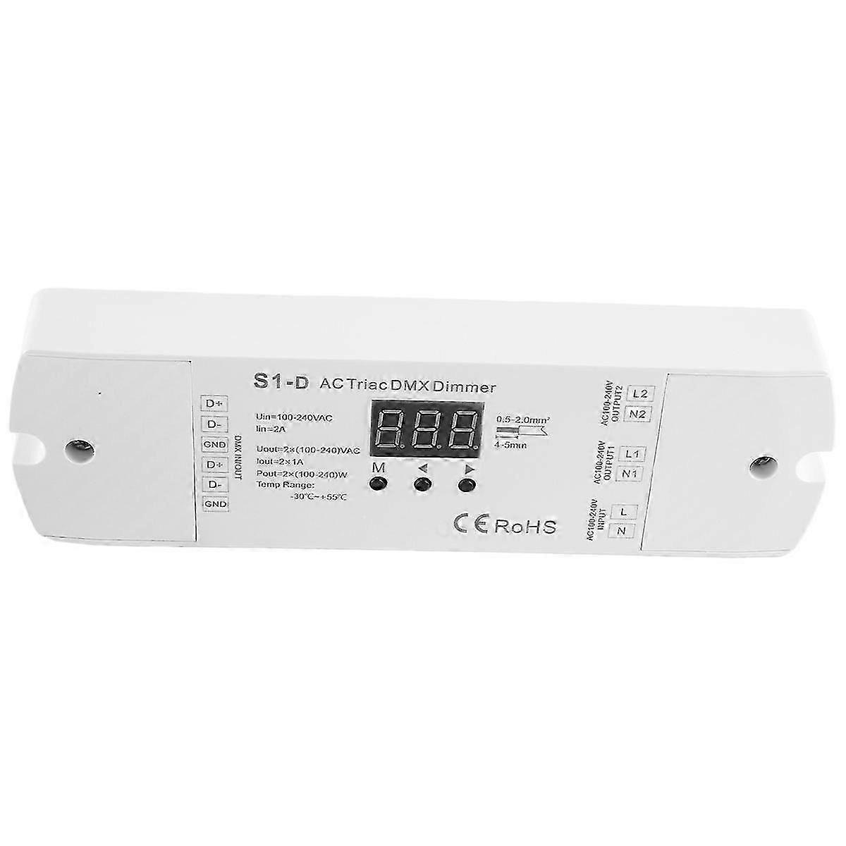 AC100V-240V 288W LED Dimmer with Dual Channel Output & DMX512 Control