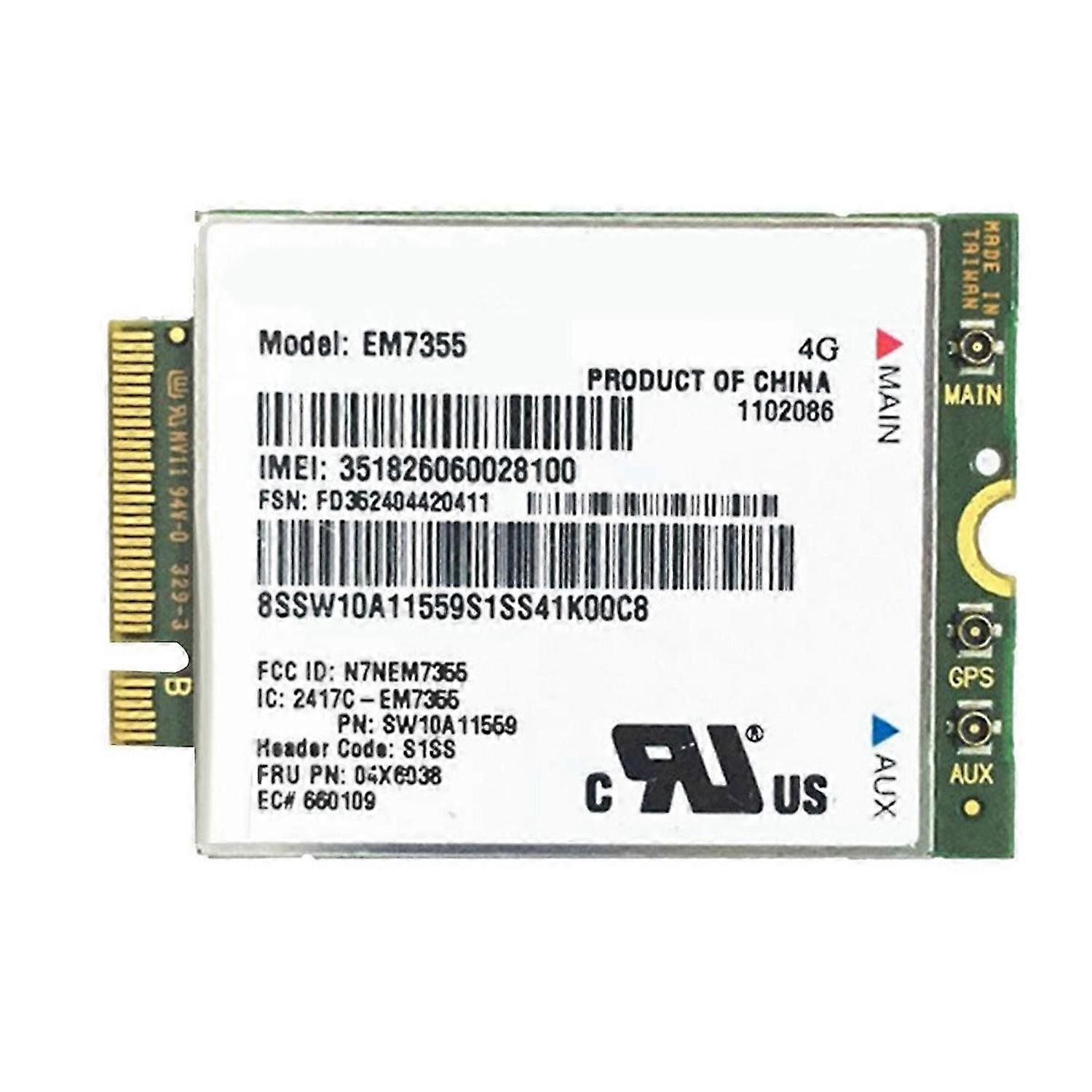 EM7355 WWAN Card 04X6038 NGFF 4G WiFi Card for X1 Carbon