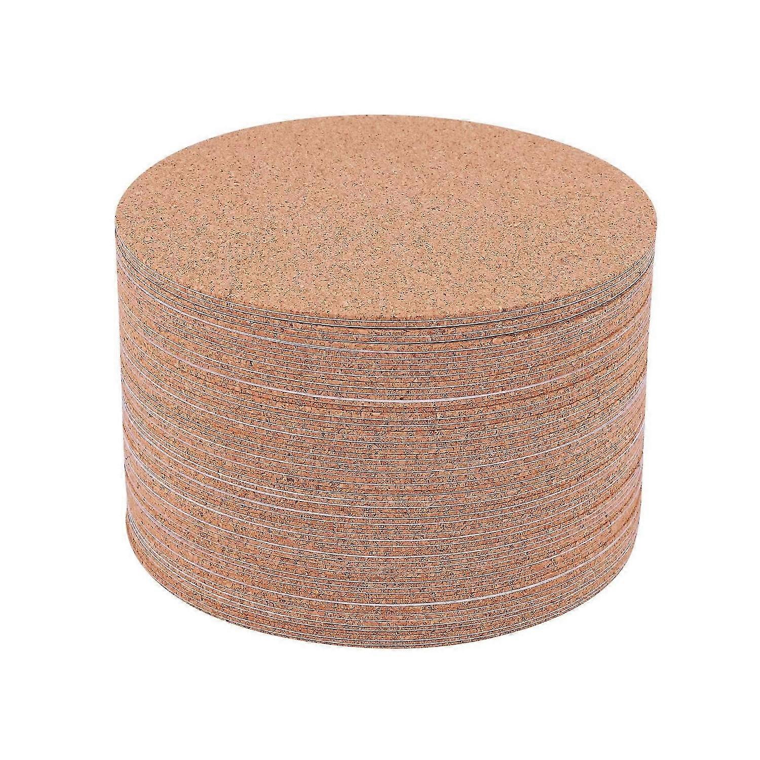 Cork Coasters,Cork Mats Cork Backing Sheets(60 Pcs, Round)