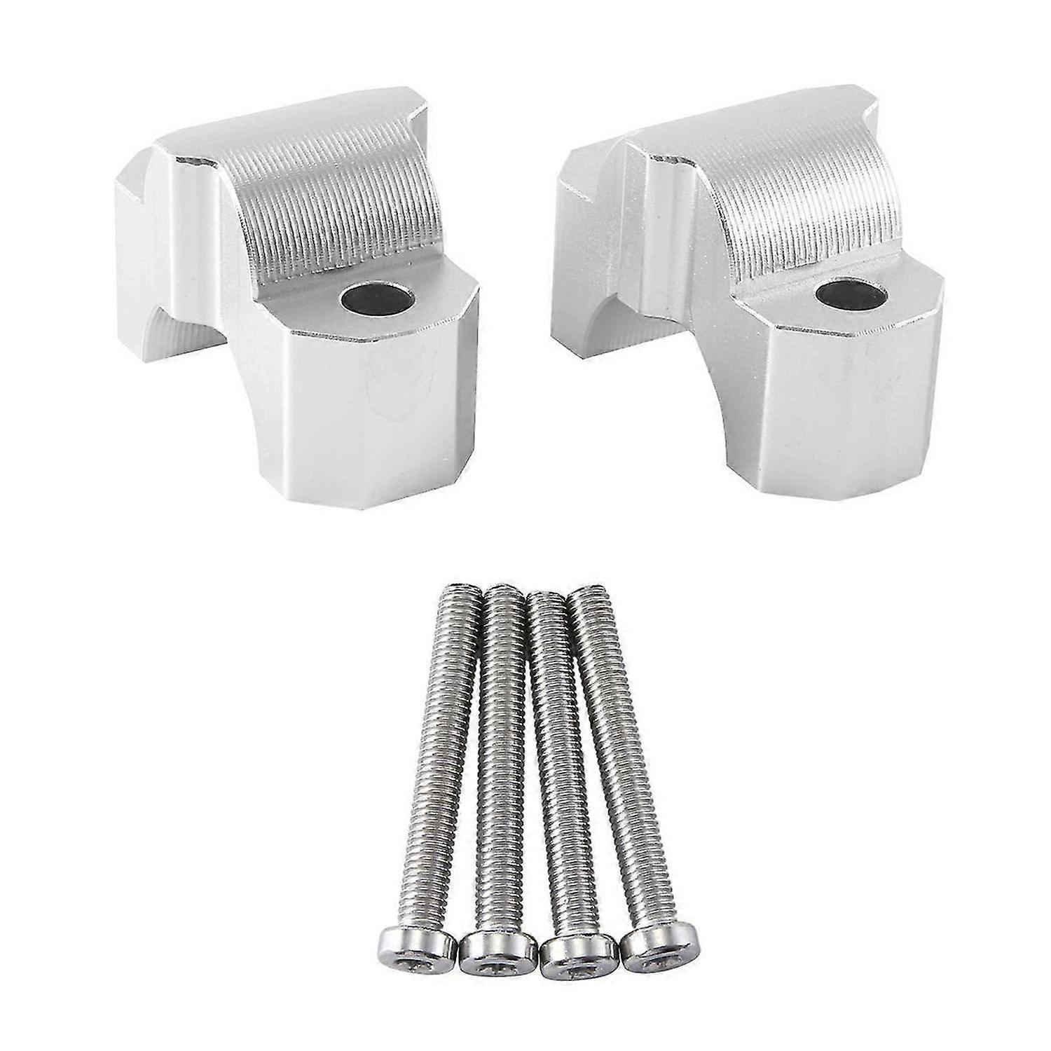 Handlebar Riser Drag Handle Bar Clamp Extend Adapter(Silver)