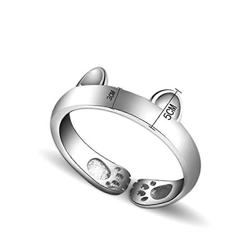 Ears Ring for Decoration Open Ring Silver Elegant Paw Jewelry