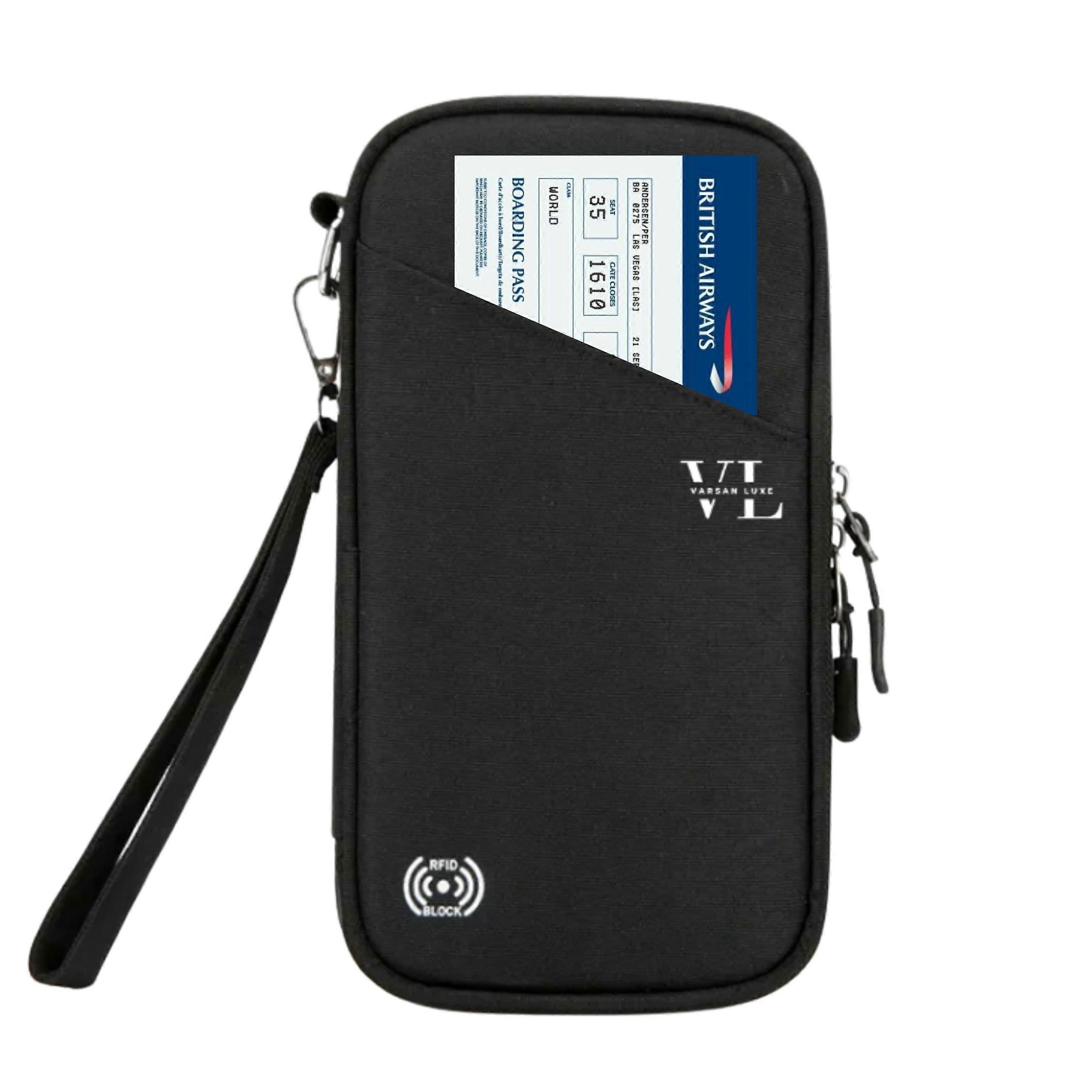 4 Pack Passport Holder Travel Wallet RFID Blocking Waterproof Cover With Wrist Strap For Passports Docs Cards