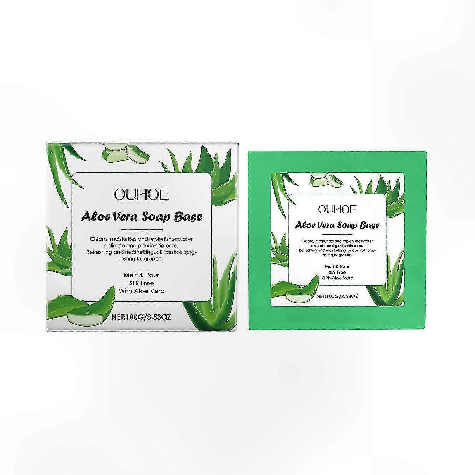 Moisturizing Aloe Cleansing Bar, 100g - Hydrating Formula for Soft Skin, Oil Control, Refreshing Fragrance, Gentle Care for Daily Use