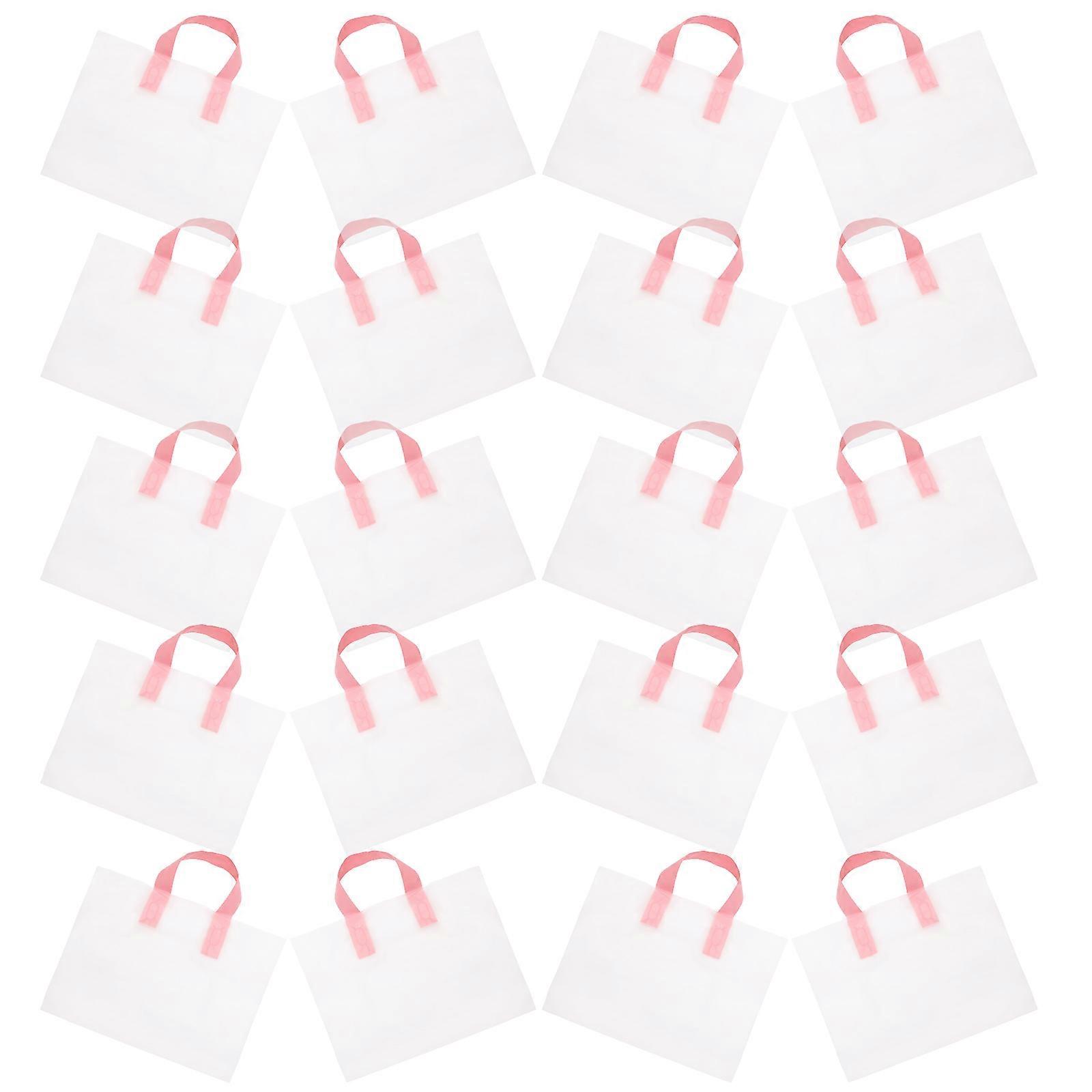 Thick Handle Grocery Bag Plastic Foldable Shopping Bags 50Pcs for Storage