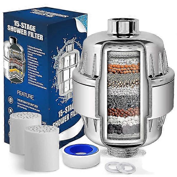 Shower Water Filter 15 Stage Universal Replaceable Purifier