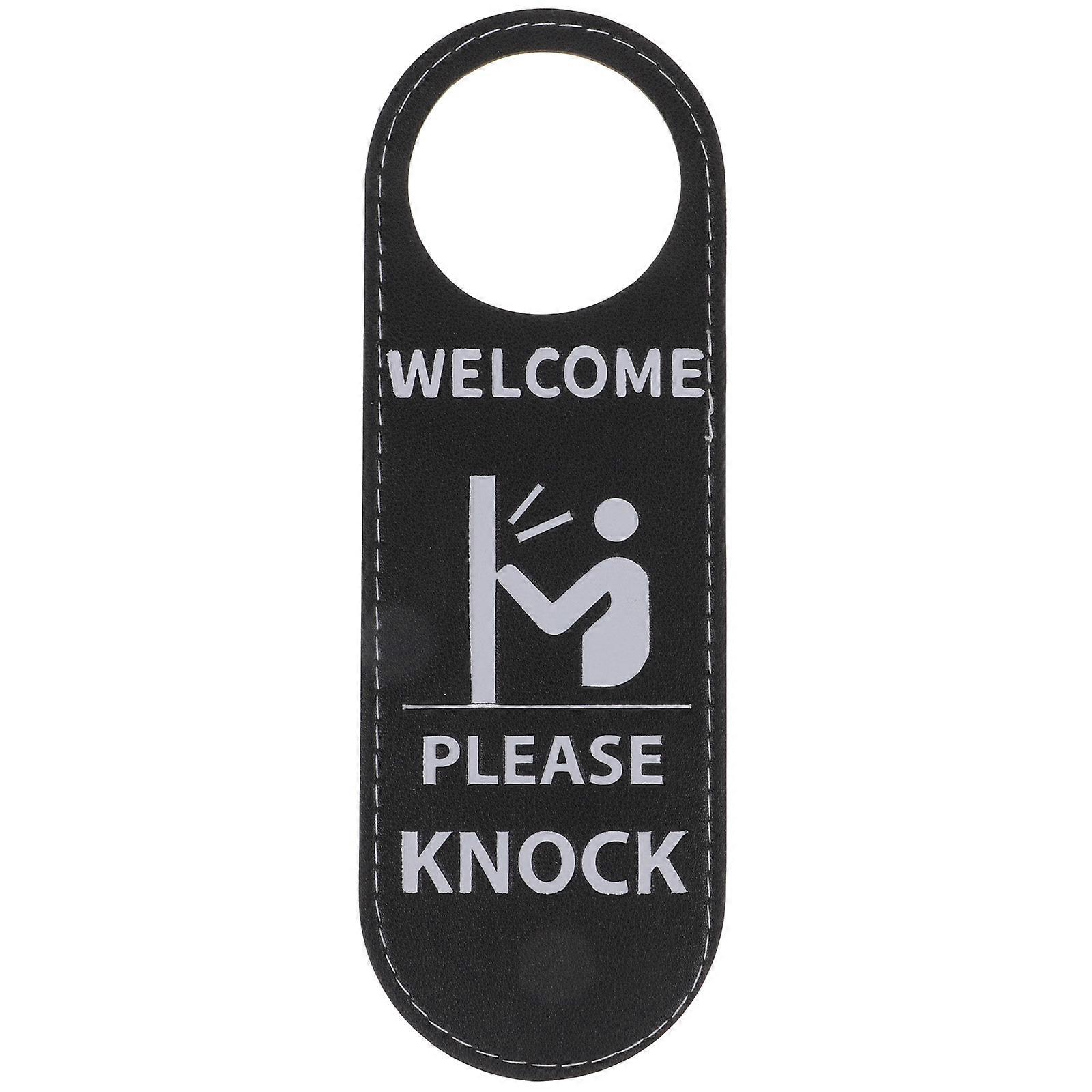 Humorous Office Door Hanger Sign of Office Use with Assorted Color PU