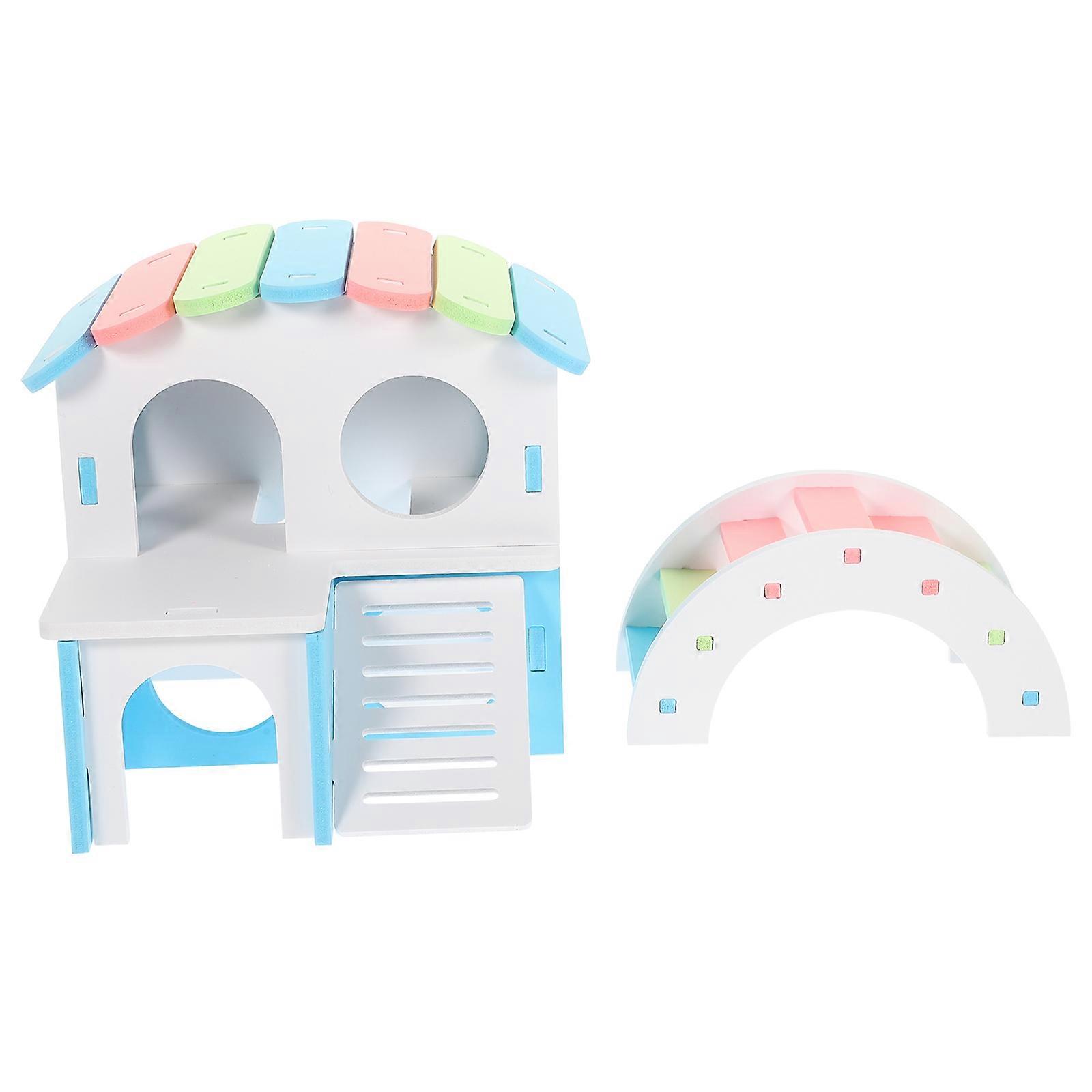 Decorative Hamster Hideout Hamster Swing House for 1Set Wooden Toy