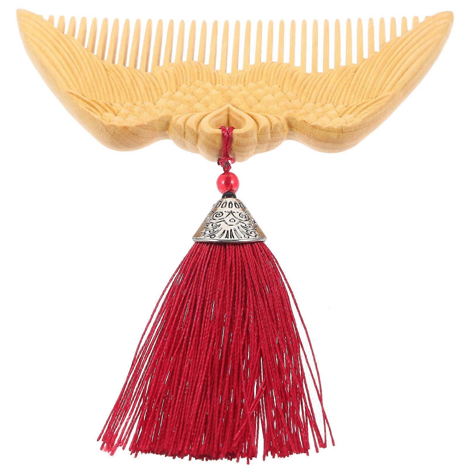 Portable Wooden Comb Hair Detangling Anti-Static Fine Tooth Comb 3Pcs for Women