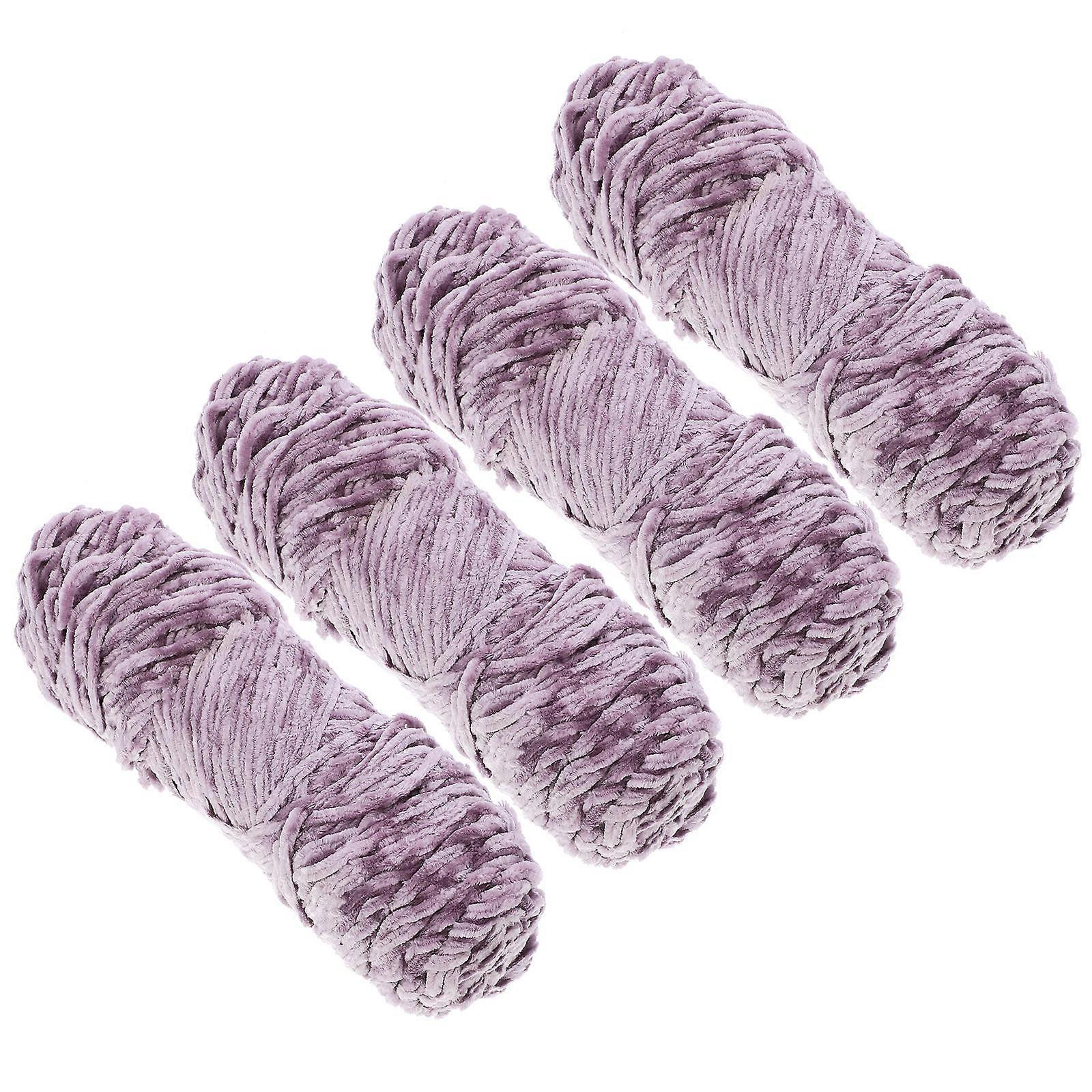 Gold Velvet Wool Thread Material for Knitting Use 4Pcs Hand Knitting Wool