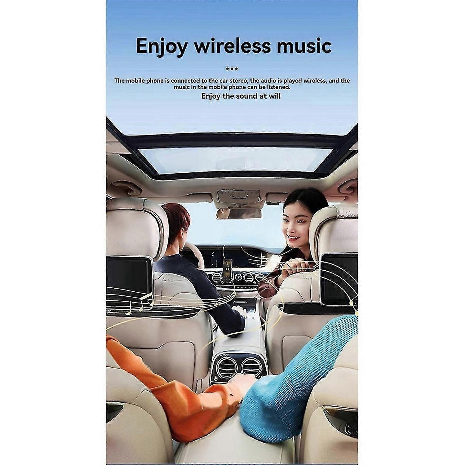 Bluetooth 5.3 Receiver for Car Cancelling Bluetooth AUX Adapter, Bluetooth Music Receiver for Home S
