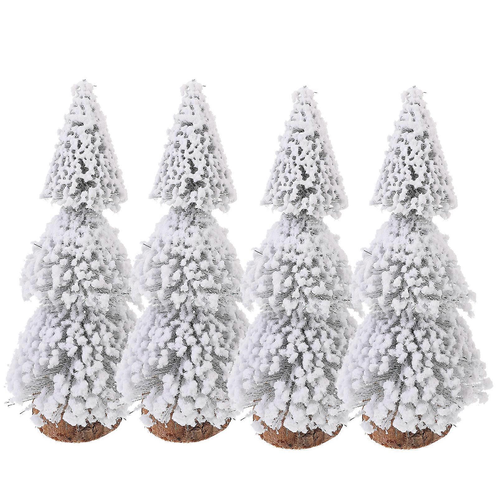 Small Christmas Tree Desktop Miniature Trees for Decoration 16Pcs Set
