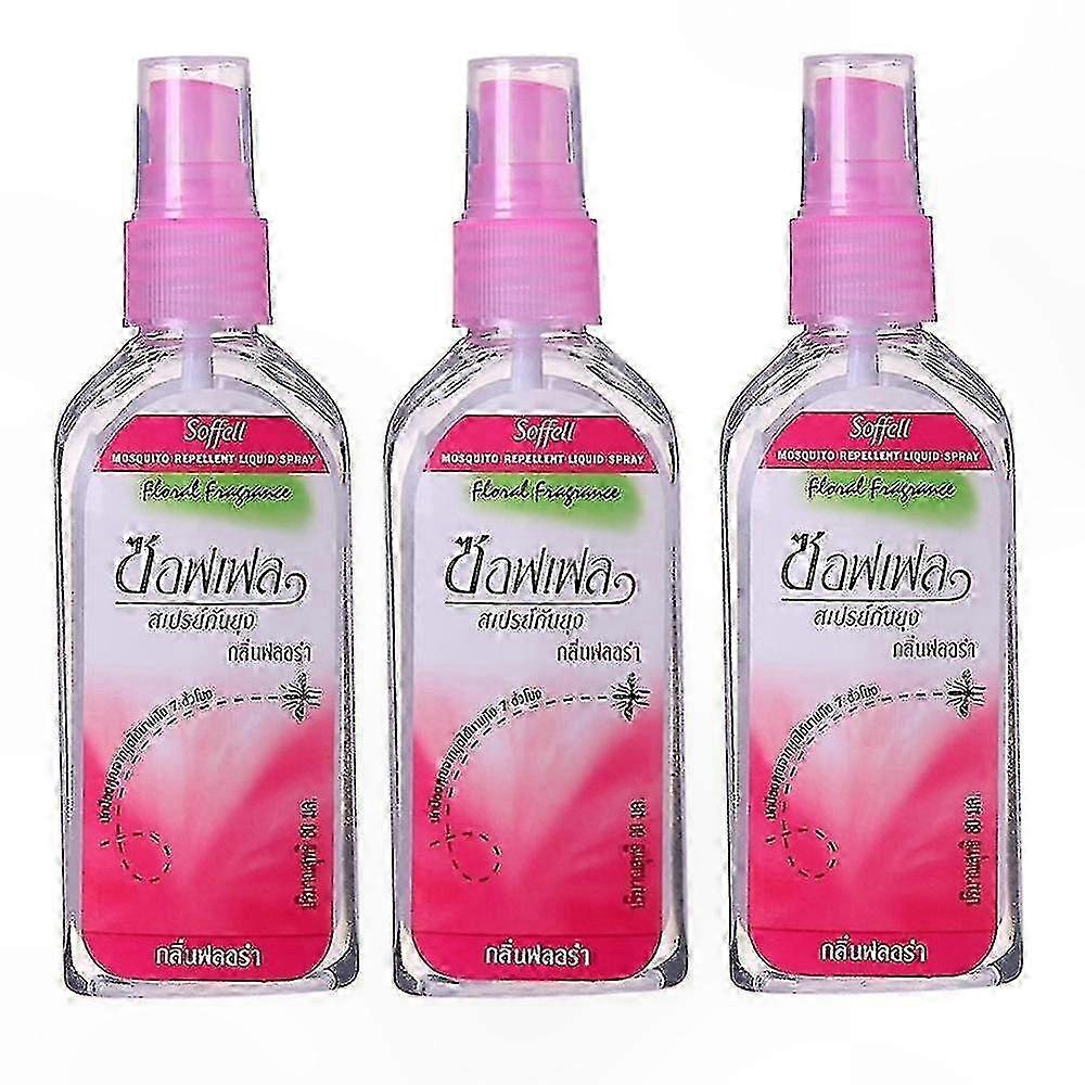 3-Pack 80ml Natural Anti-Mosquito Spray for Skin Protection Against Bites, Swelling, and Itching - Plant-Based Repellent Solution