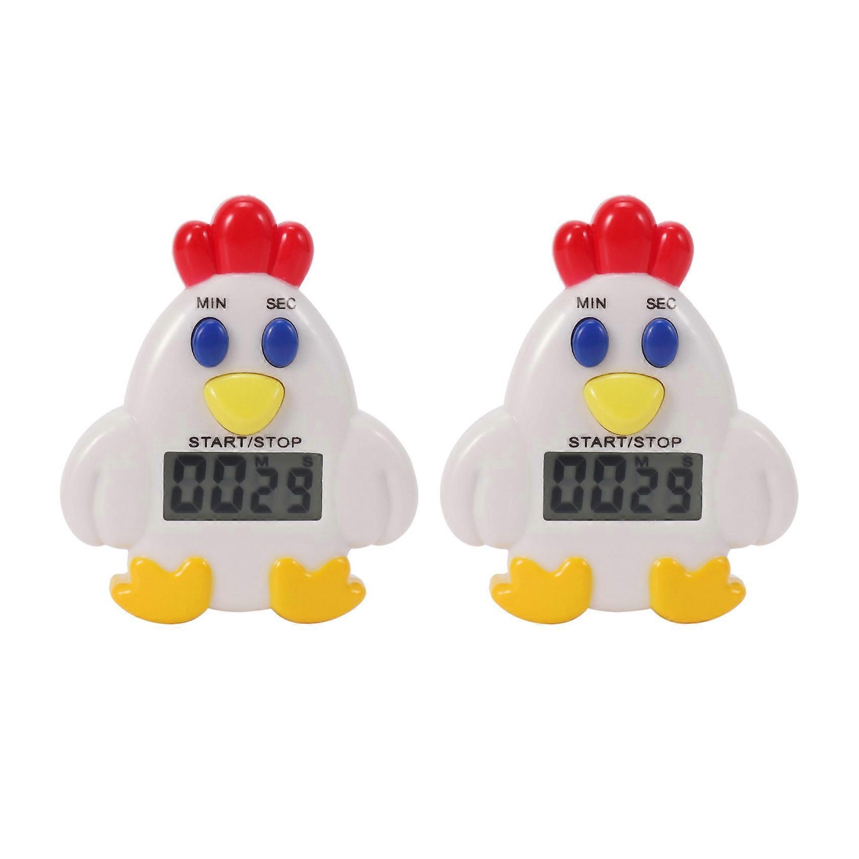 2X Kitchen LCD Digital 99 Minute 59 SEC Countdown Clip Hen Alarm Timer Tool