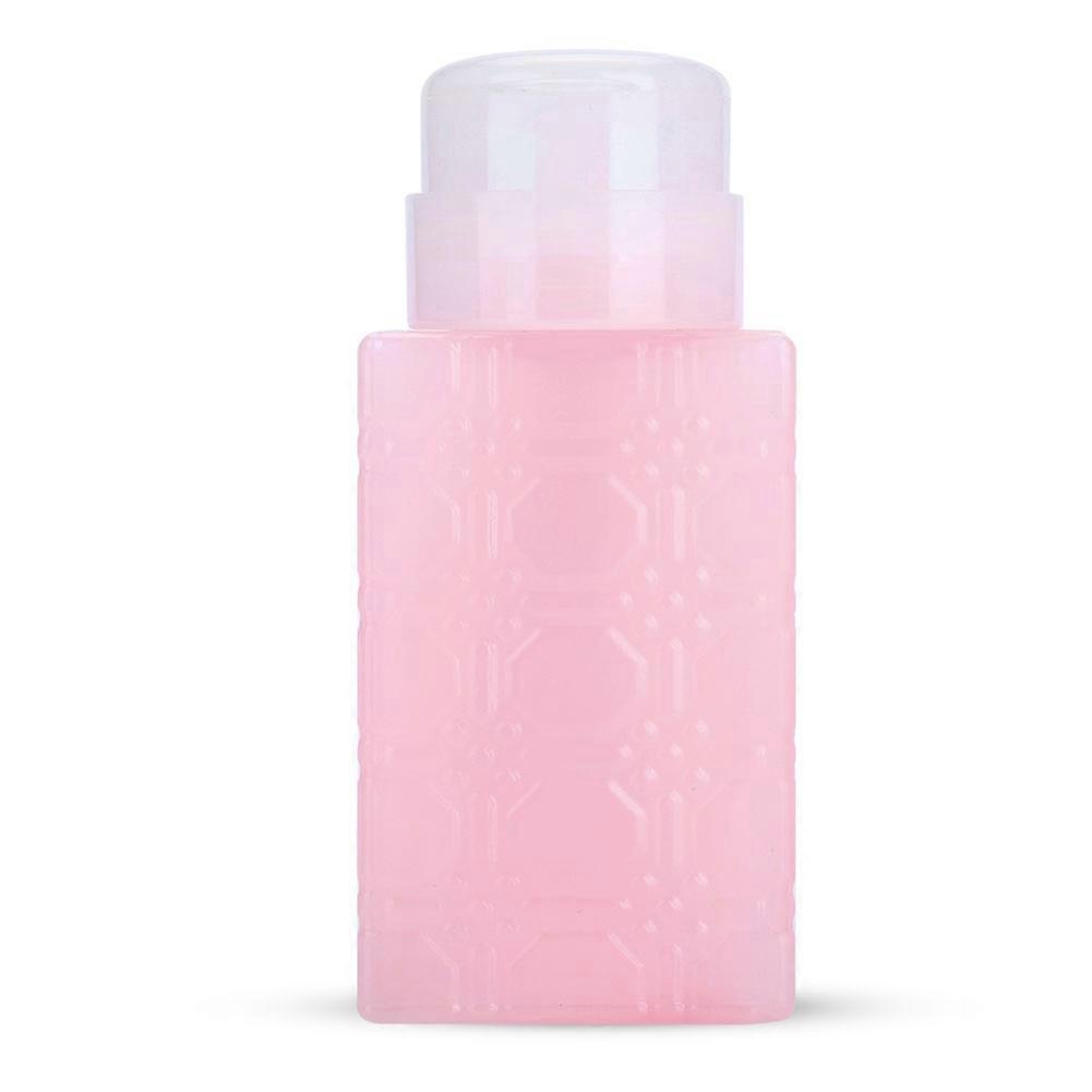 Flacon distributeur portable rechargeable à pompe pour vernis à ongles, démaquillant, lotion, rose