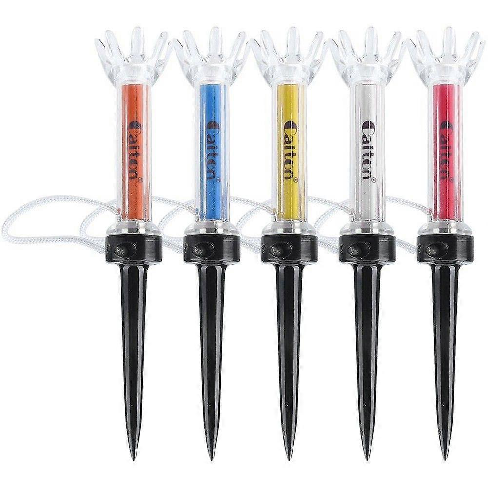 5Pcs Flexible Magnetic Plastic Golf Tee Training Practice Tool Accessory for Golfer(90mm)