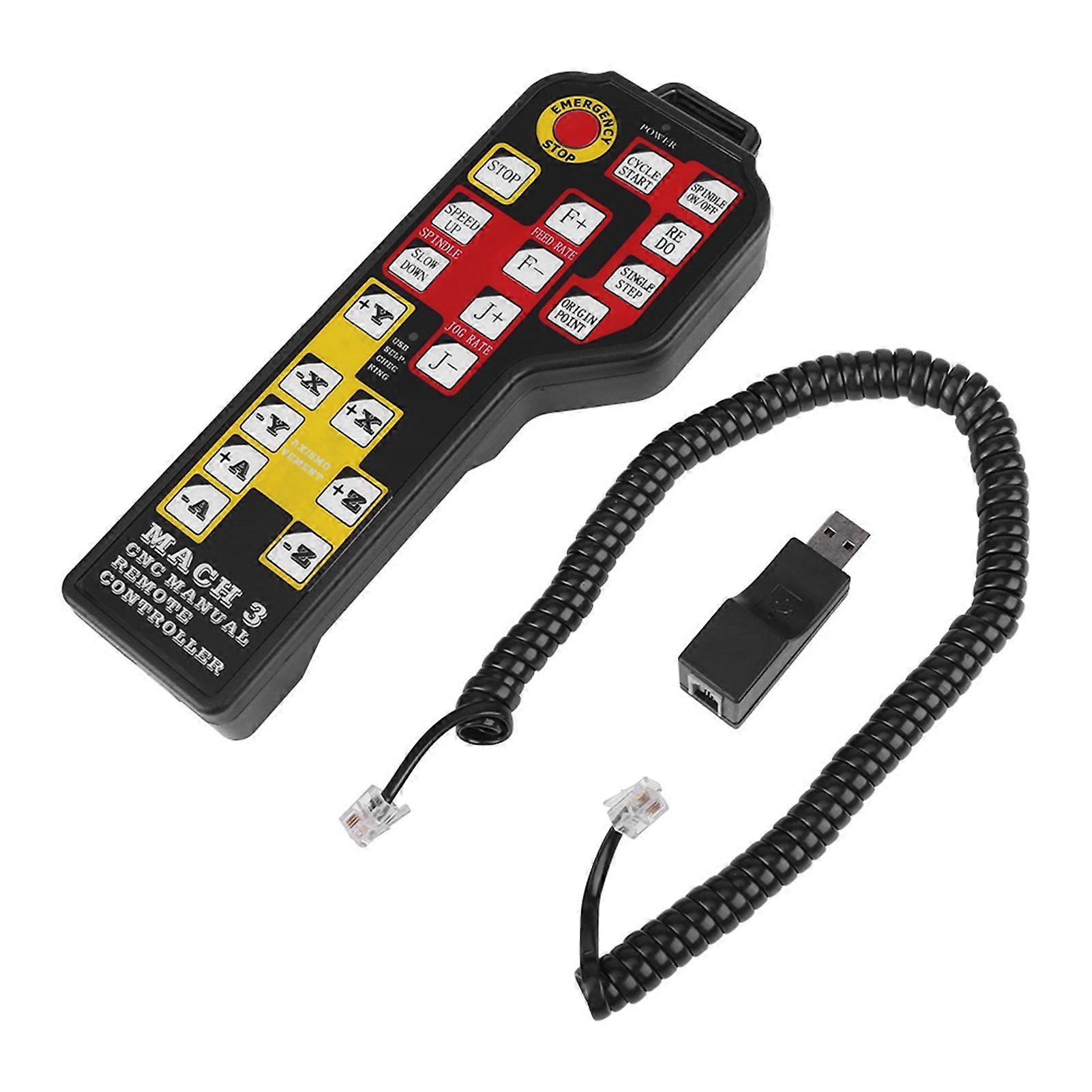 CNC Engraving Machine Manual Controller USB Connector 4-axle Control for Mach3