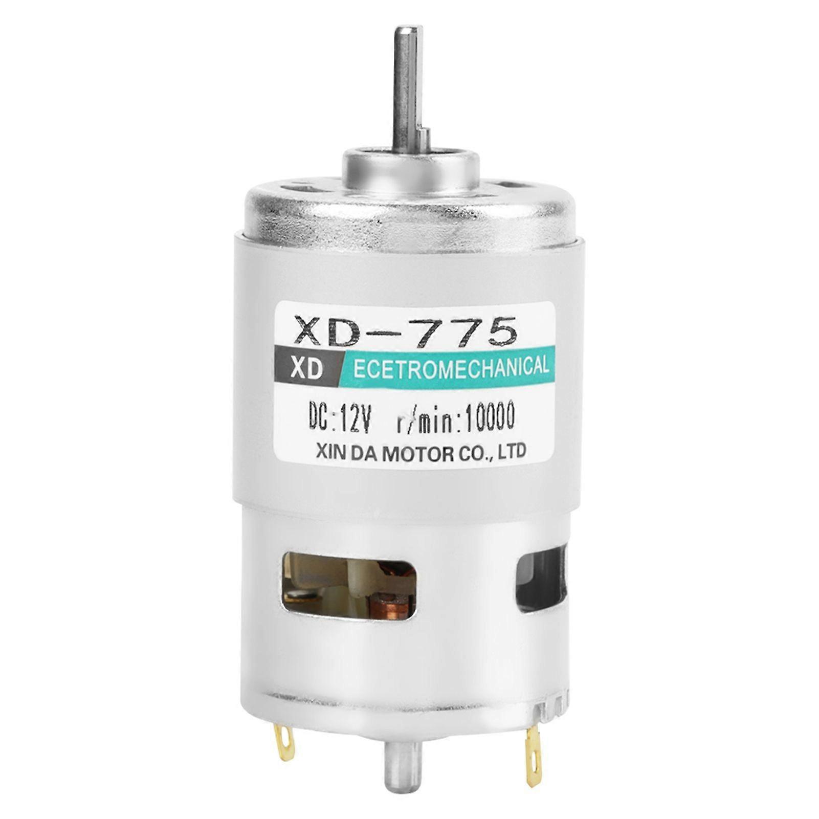 XD-775 12V High Speed Low Noise Double Ball Bearing Brush DC Motor (12V 10000rpm)