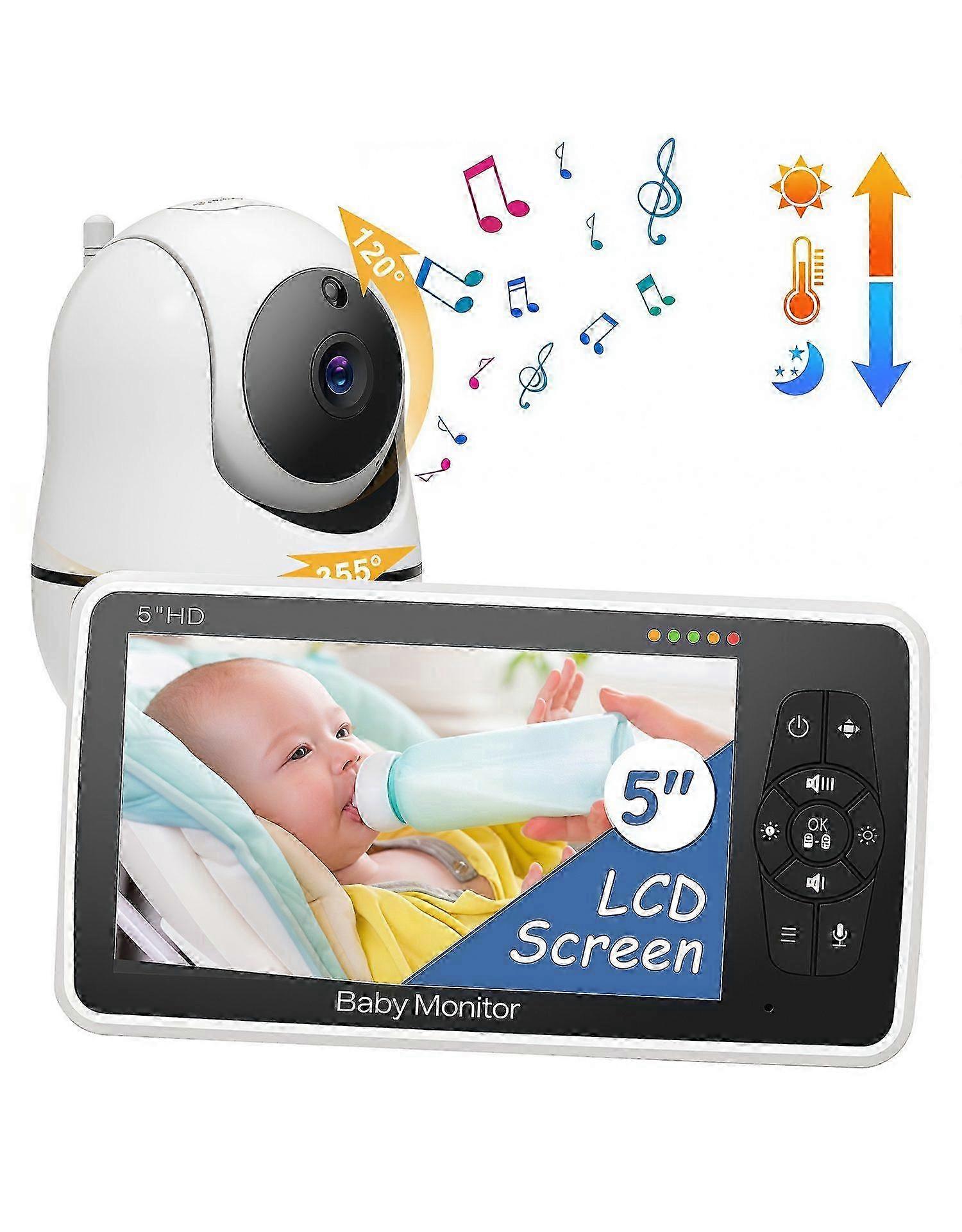 "Baby Monitoring with Video Camera - 5-inch Display for Safe Surveillance"