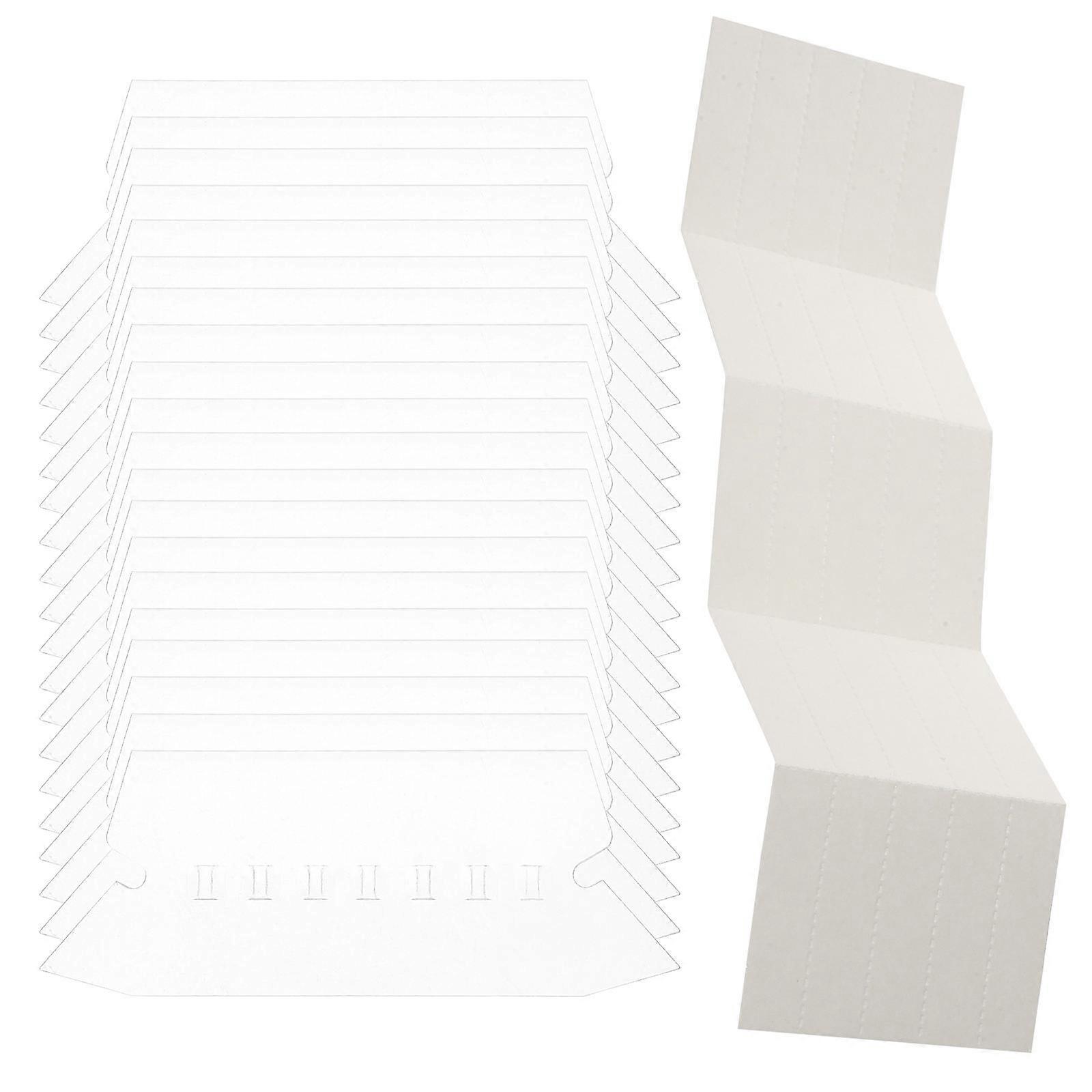 White Hanging File Folder Tabs for Hotel Use 1Set Portable Tabs