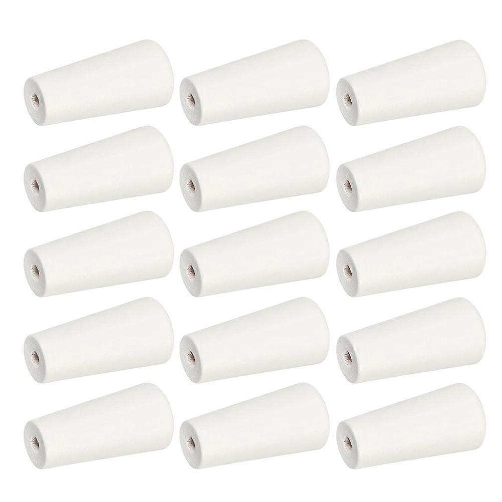 Wooden Blind Pull Cord Knobs for Curtains Using 80Pcs White Wood Tassels