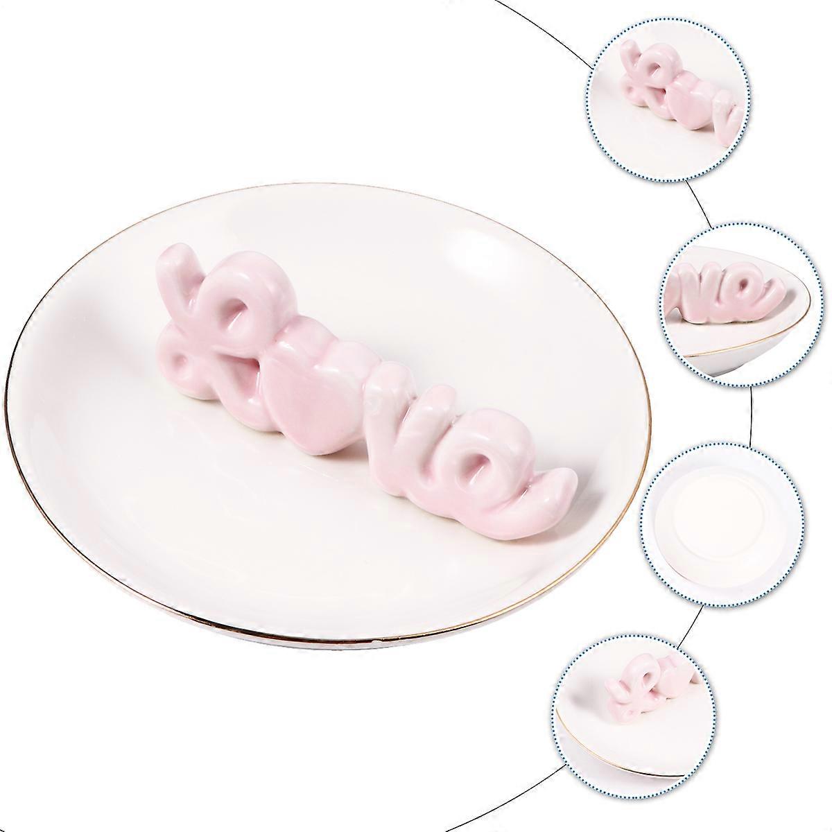 Earrings Display Tray Ceramic Jewelry Tray for Storage 2Pcs Set