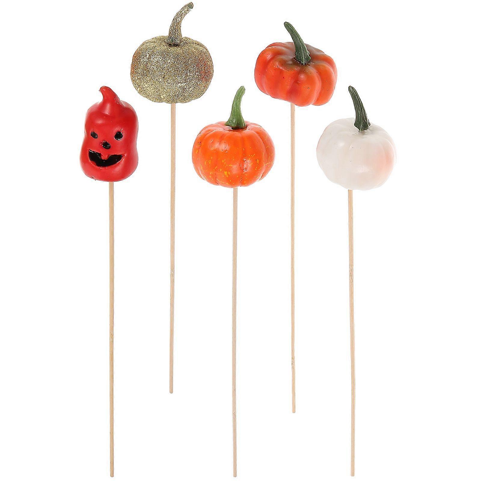 5pcs Halloween Stylish Pumpkin Bouquet Simulation Pumpkin