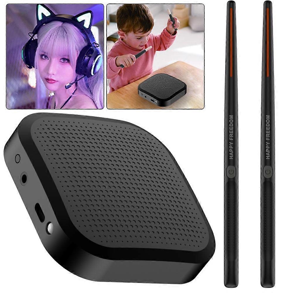 SunyaMood Electric Air Drumsticks Portable Virtual Drum Set with Pedals, Compatible with Smart Devices, for Kids & Adults