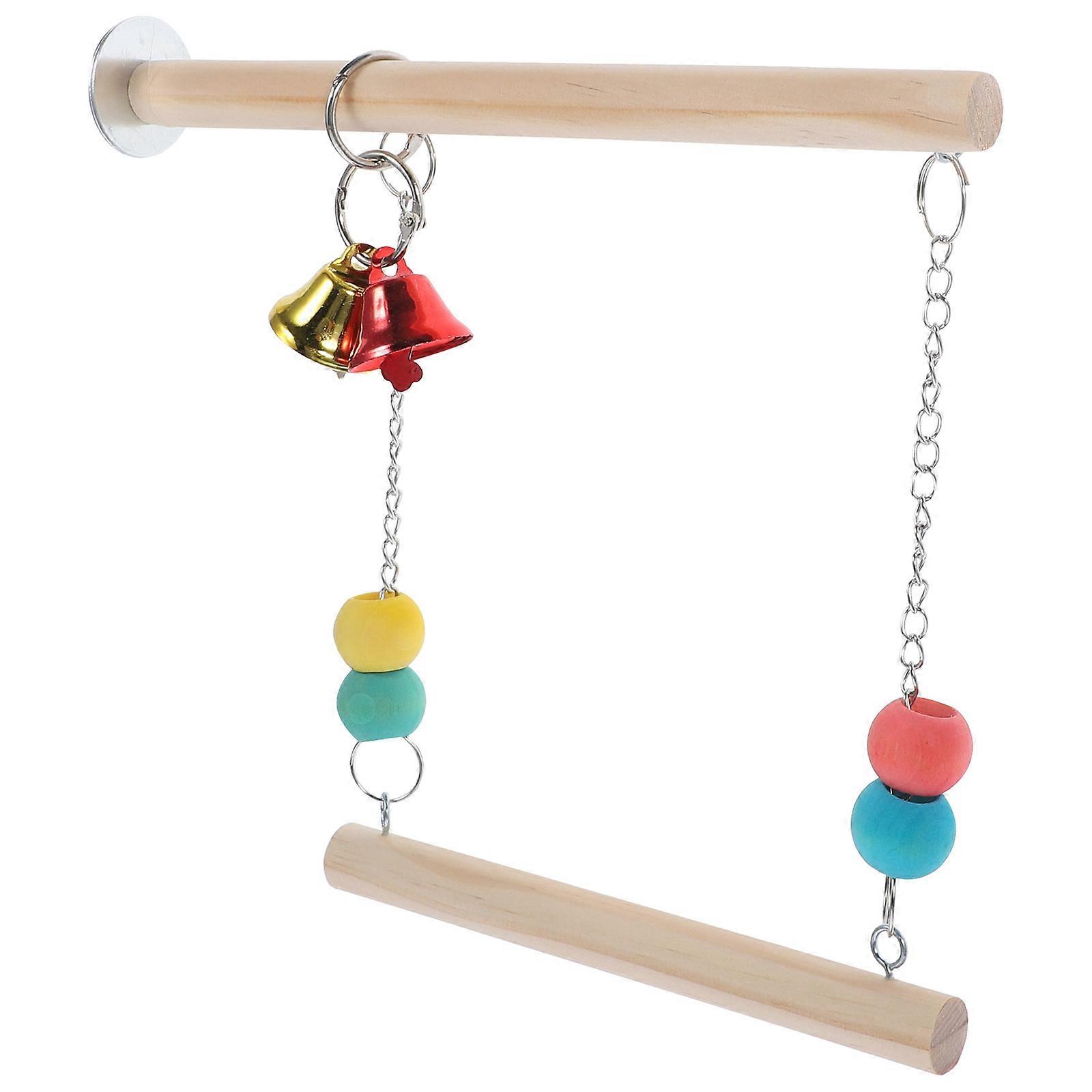 Interactive Plaything 3 Sets Wear-Resistant Bird Swing For Parrots And Canaries 19.00X1.50X20.00cm Habitat Toy