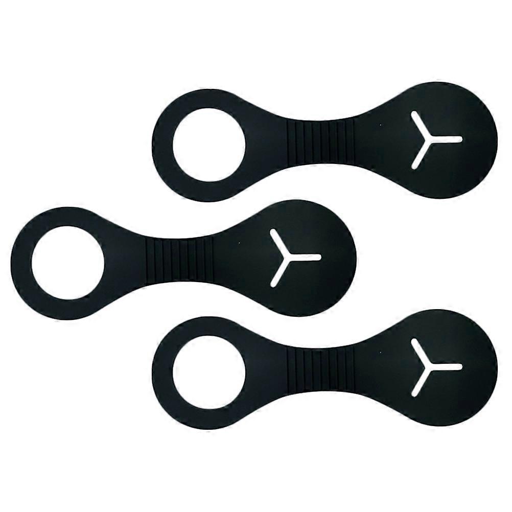 Dog Poop Bag Holder 3Pcs Black PVC Durable Non-Deformable for Pet Use Outdoor Poop Bag Holders