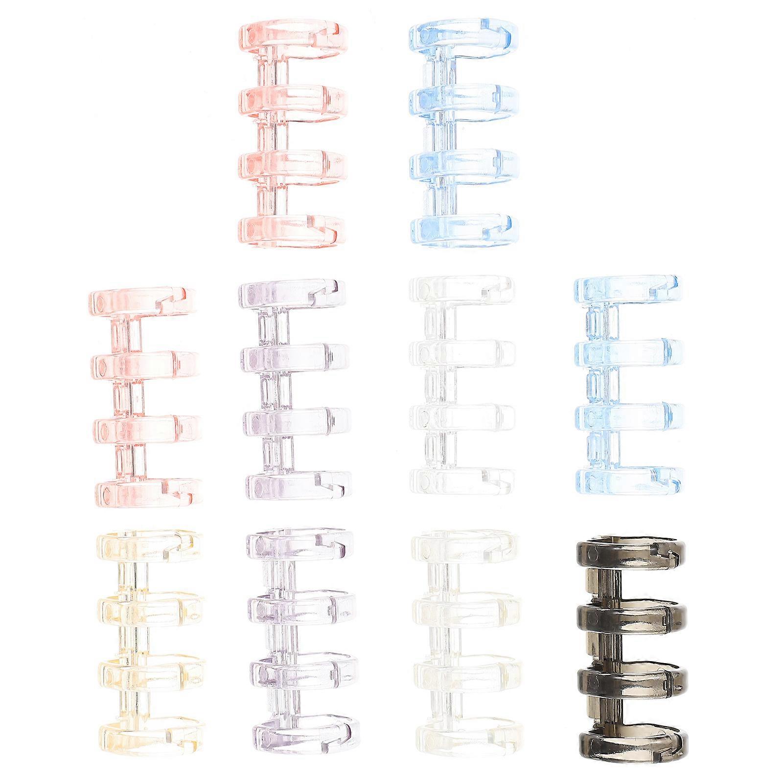 Four-Hole Binder Snap Plastic Segment for Student Loose Leaf 30Pcs