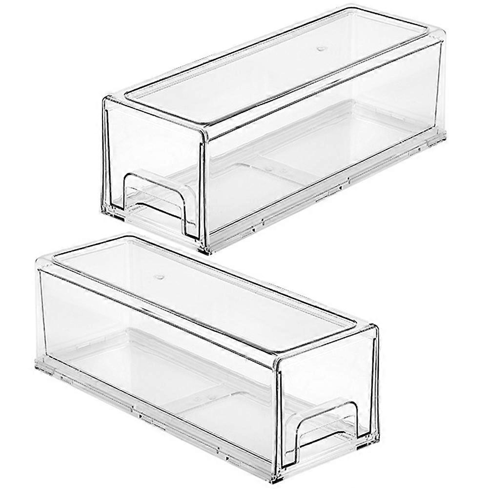 Desktop Cosmetics Storage Case for Home Transparent 4Pcs Sundries Organizer
