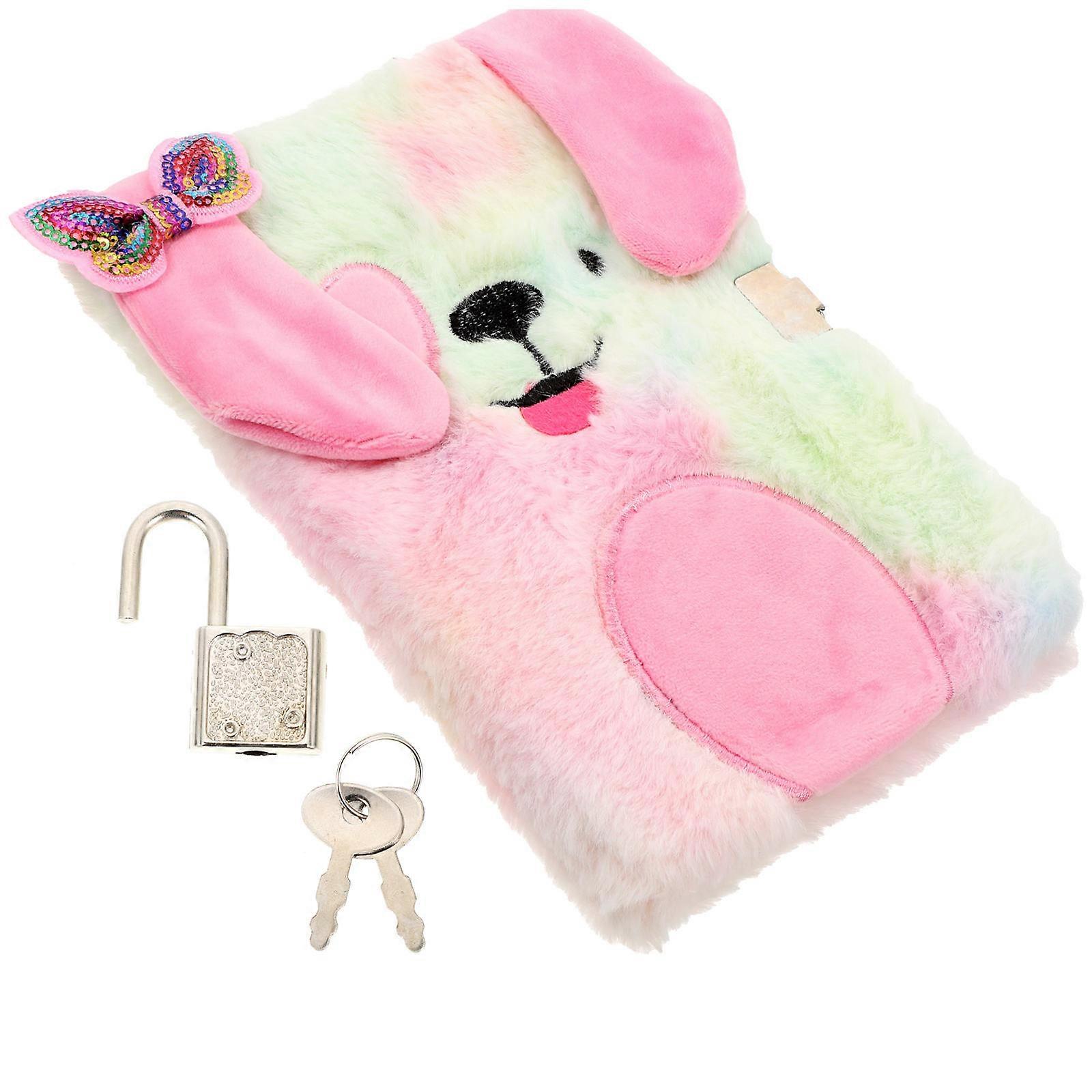 Plush Lockable Notebook for Writing 5Pcs Colorful Diary with Smooth Paper