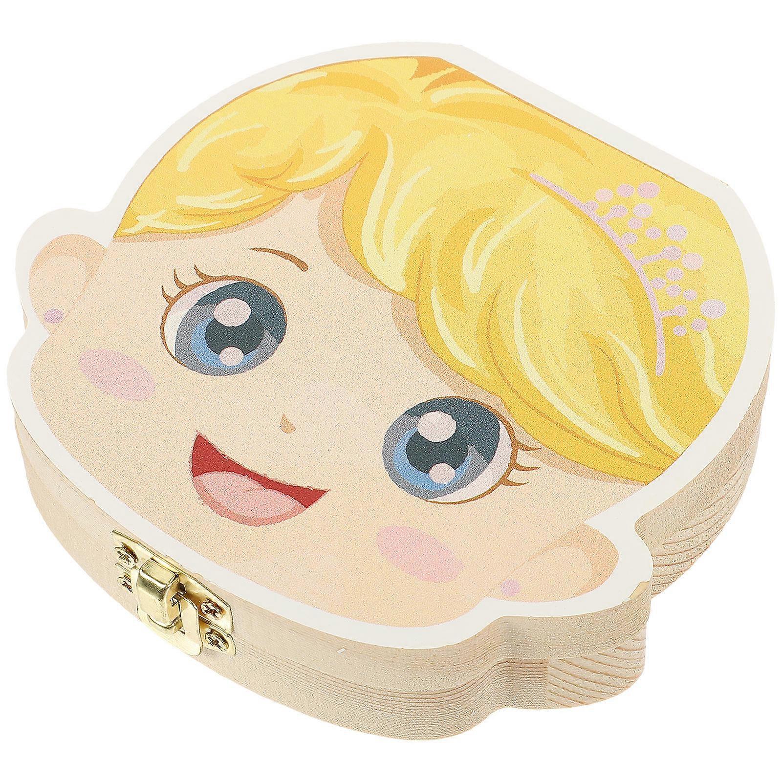 Baby Teeth Holder Wood Memorial Container for Storage Use Gift